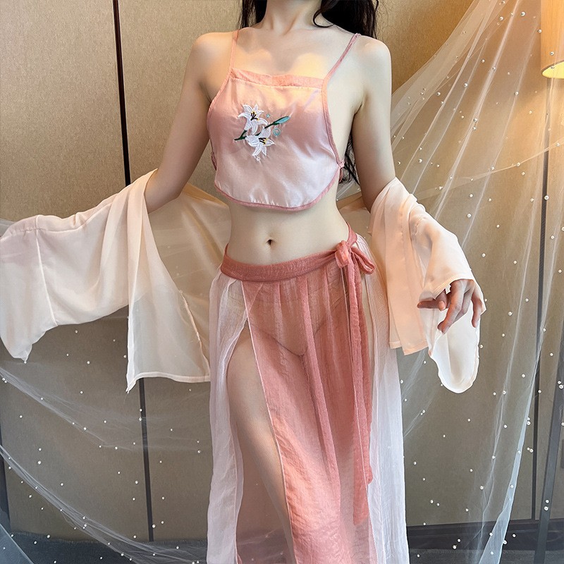 夜听香情趣内衣性感制服诱惑透视网纱学生紧身连体睡裙猫女郎套装 - leoleo123123