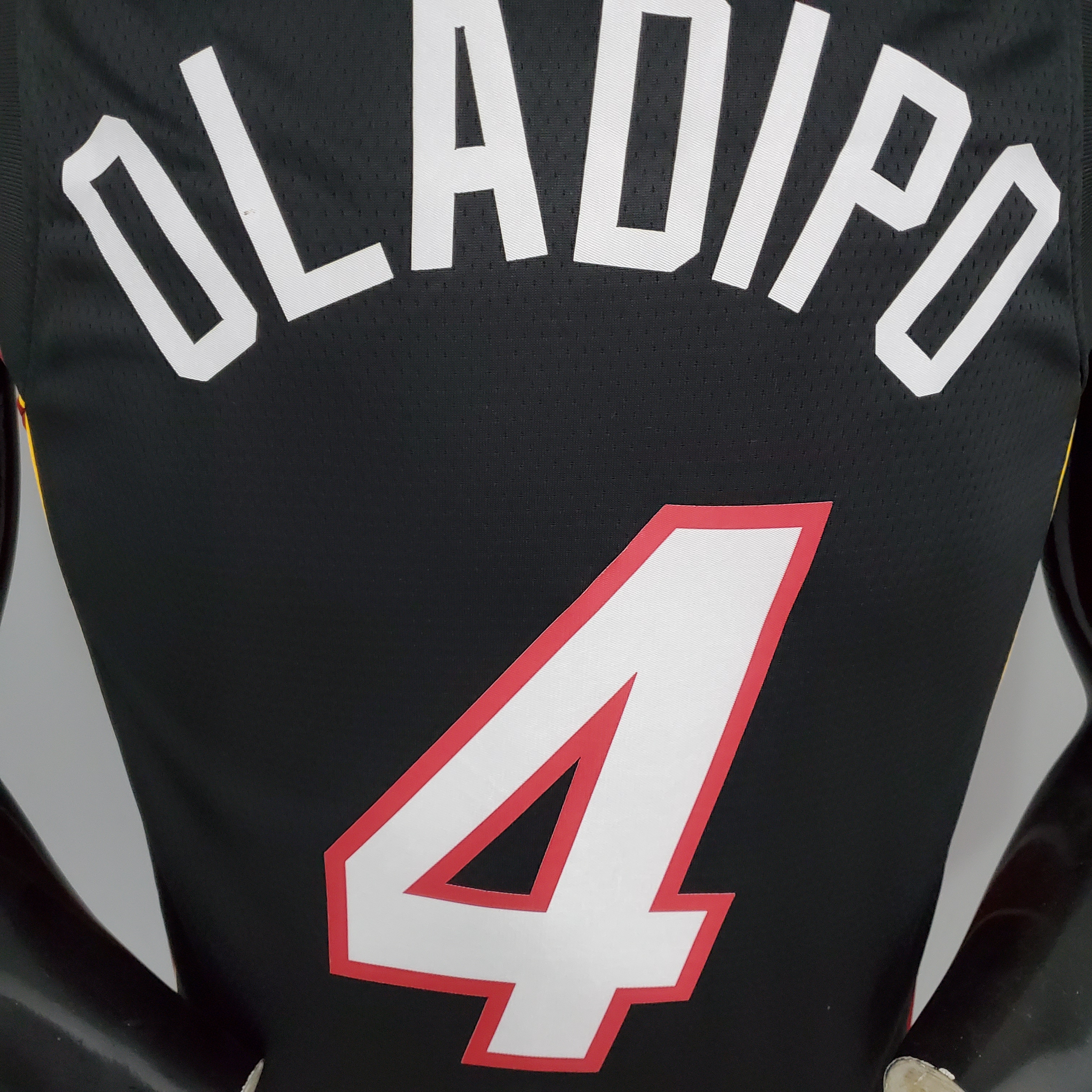 NBA Men Miami Heat Black #4 OLADIPO Jersey High Quality Name and Number Print - leoleo123123