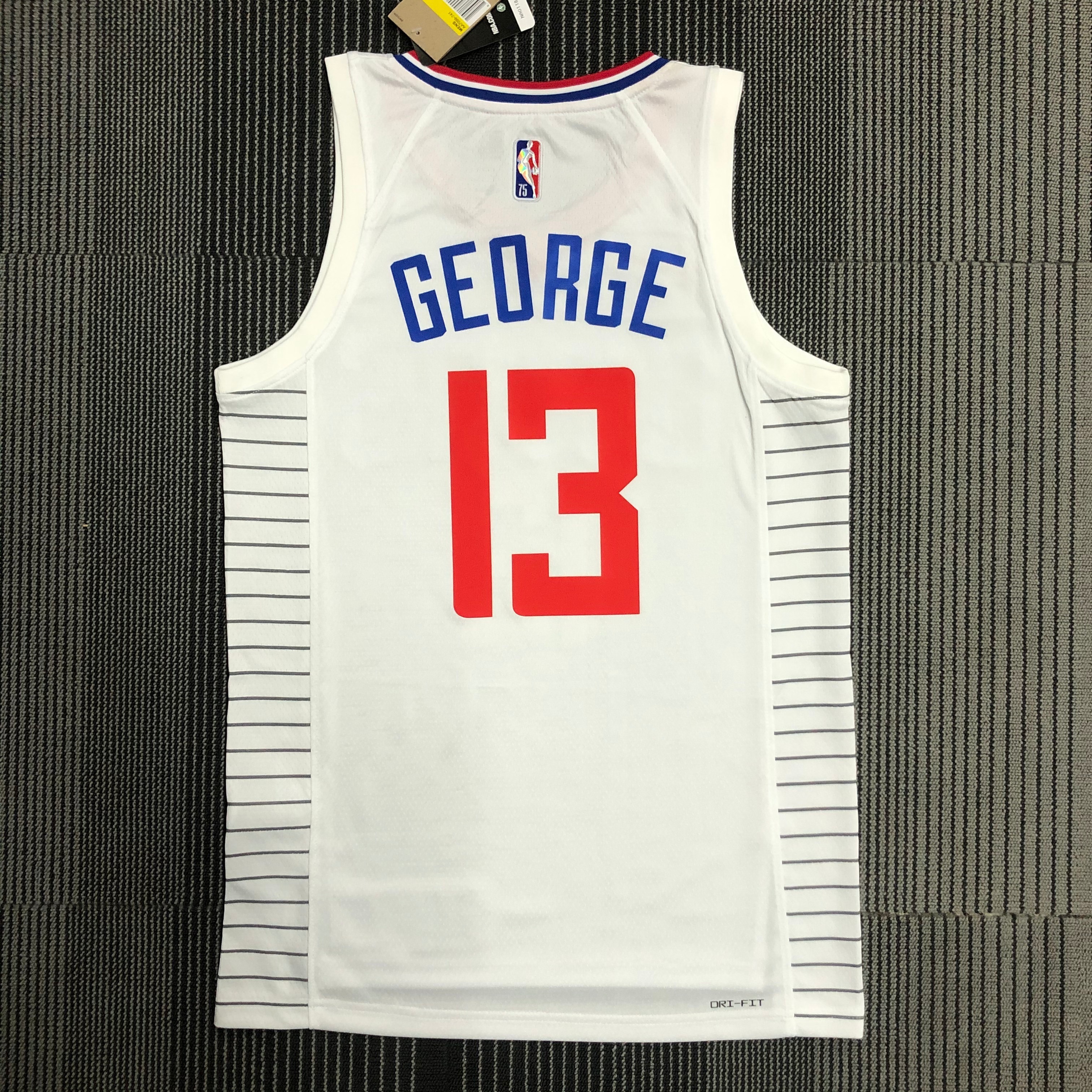 NBA Men 75th Anniversary Los Angeles Clippers White #13 GEORGE Jersey High Quality Name and Number Print - leoleo123123