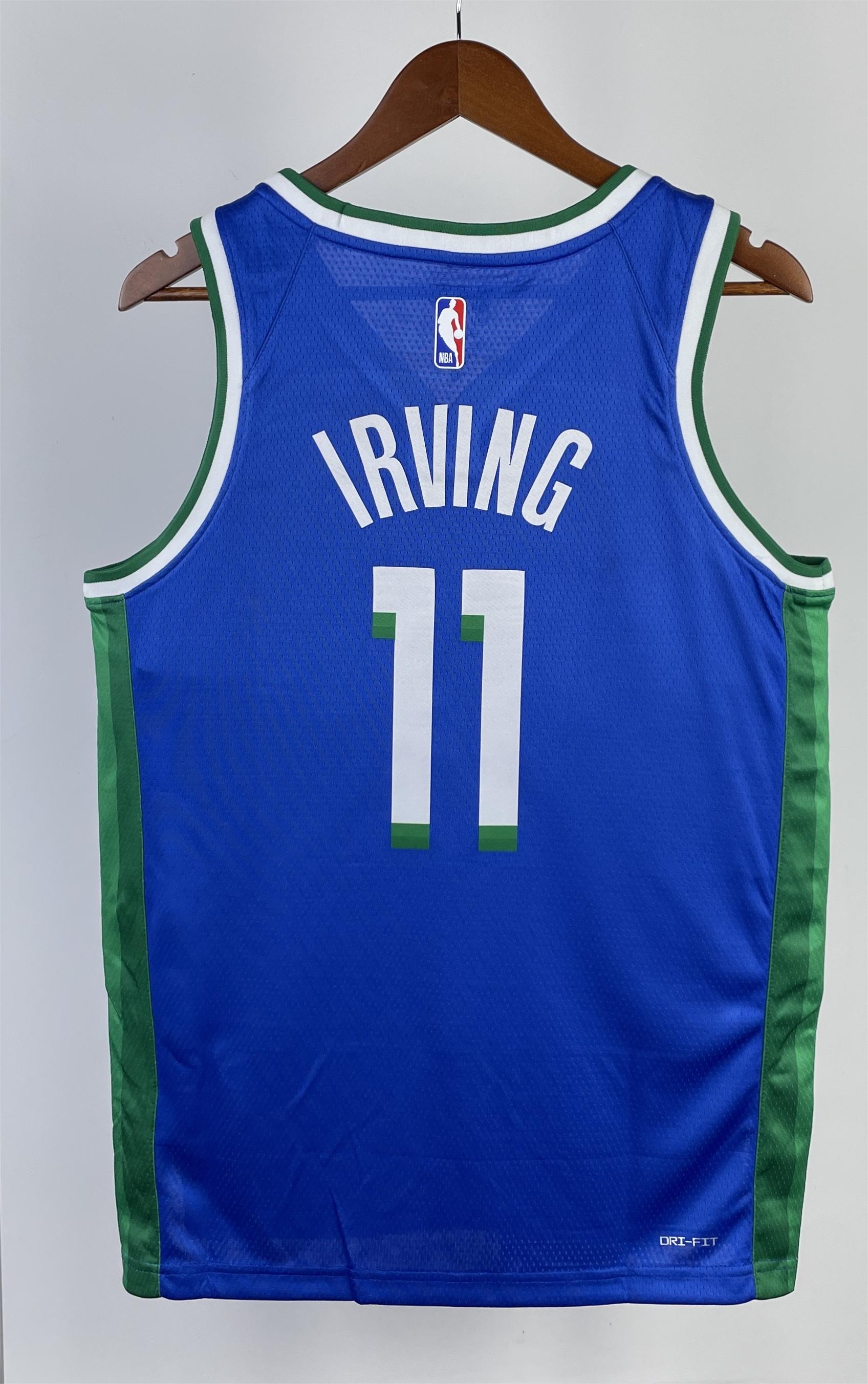 NBA Men Season 2023 Dallas Mavericks Blue #11 IRVING Jersey High Quality Name and Number Print - leoleo123123