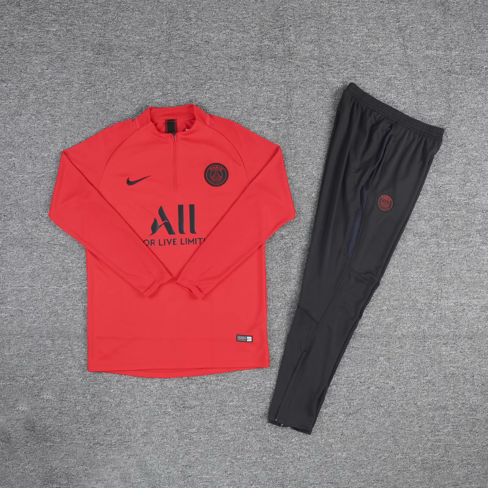 19-20 PSG Red with Zipper Sweater Tracksuit Thai Quality - leoleo123123