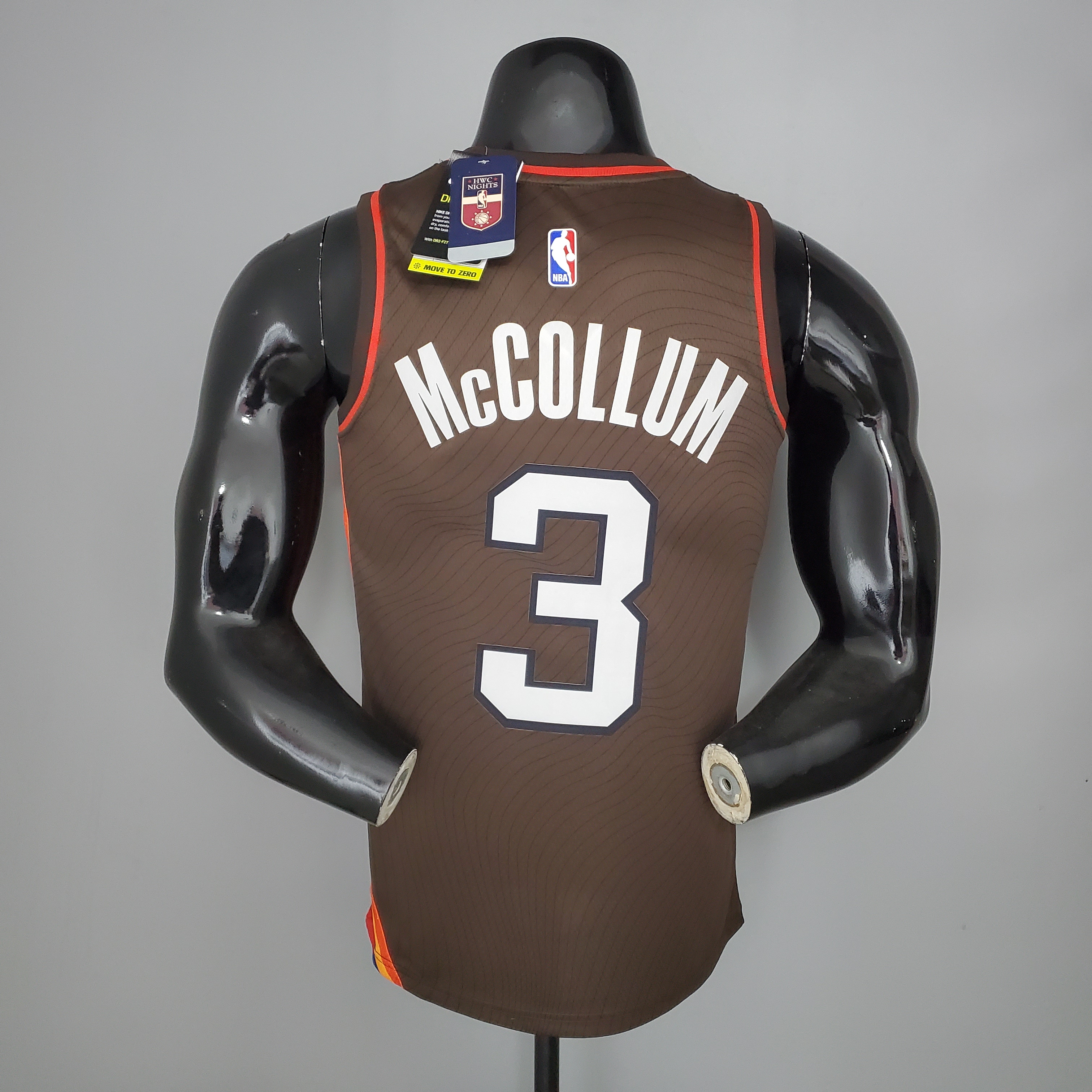 NBA New 2021 Portland Trail Blazers Brown #3 McCOLLUM Jersey High Quality Name and Number Print - leoleo123123