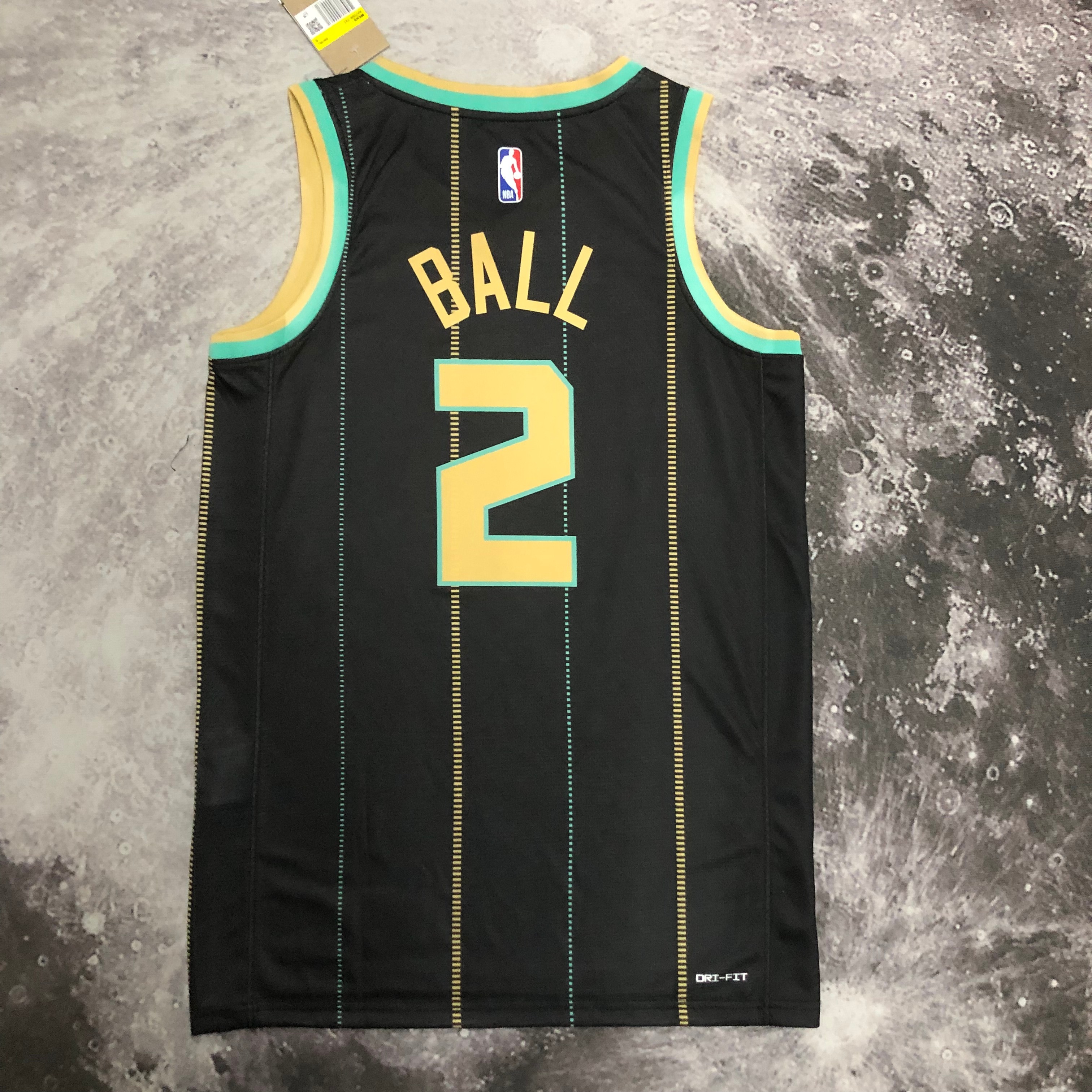 NBA Men 2023 Charlotte Hornets Black #2 BALL Jersey High Quality Name and Number Print - leoleo123123
