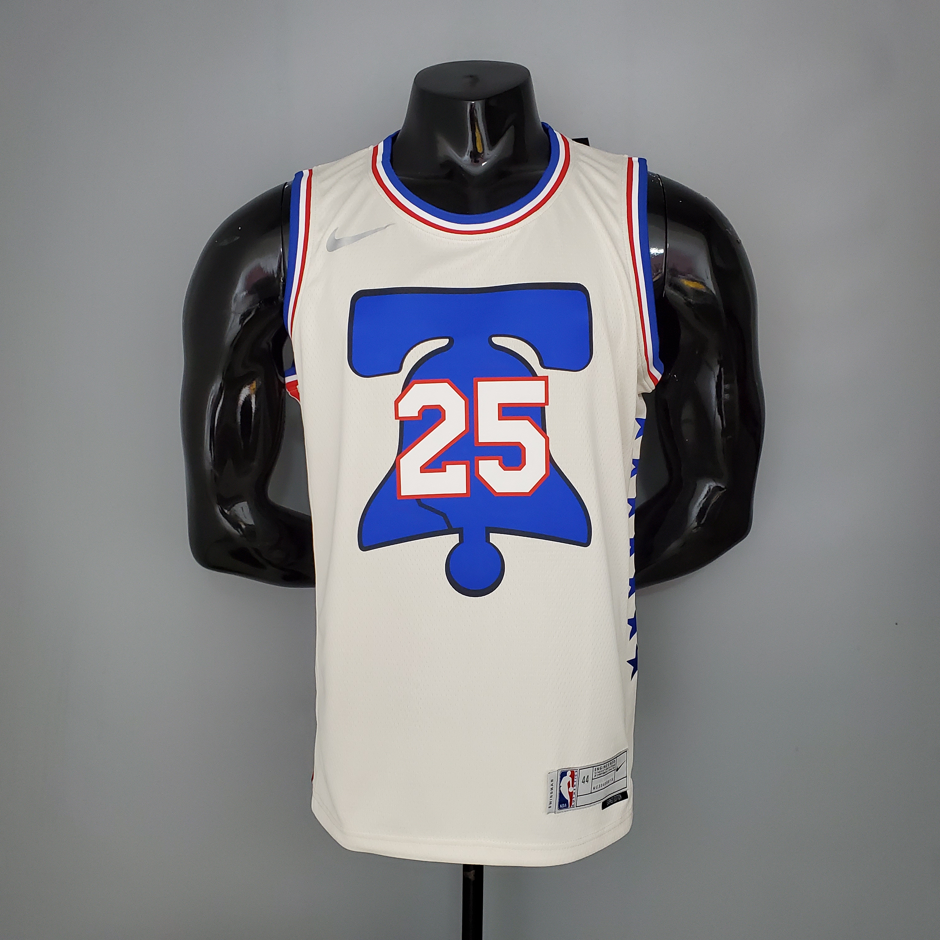 NBA Men Season 2021 Philadelphia 76ers White Rewarding Version #25 SIMMONS Jersey High Quality Name and Number Print - leoleo123123