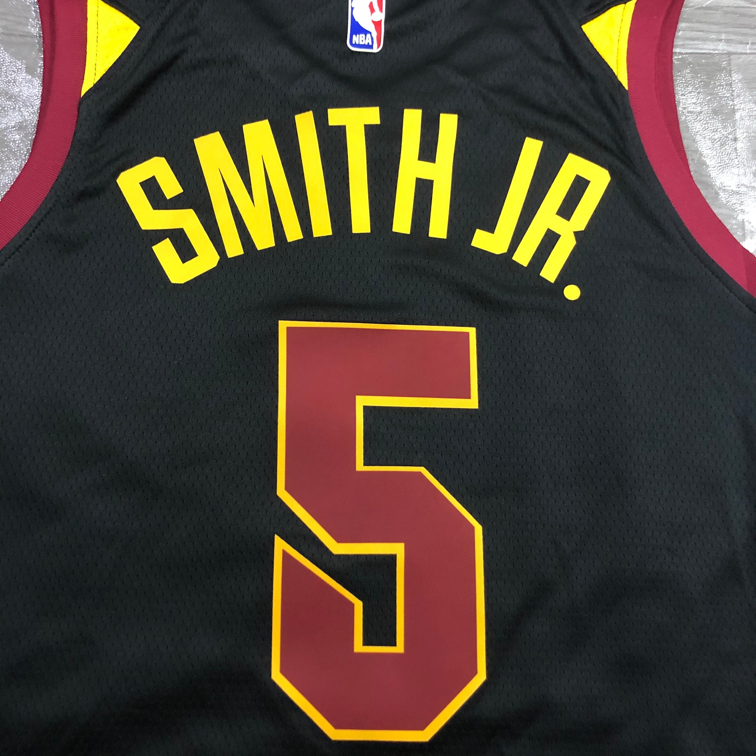 NBA Men Season 2021 Cleveland Cavaliers Black #5 SMITH JR. Jersey High Quality Name and Number Print - leoleo123123