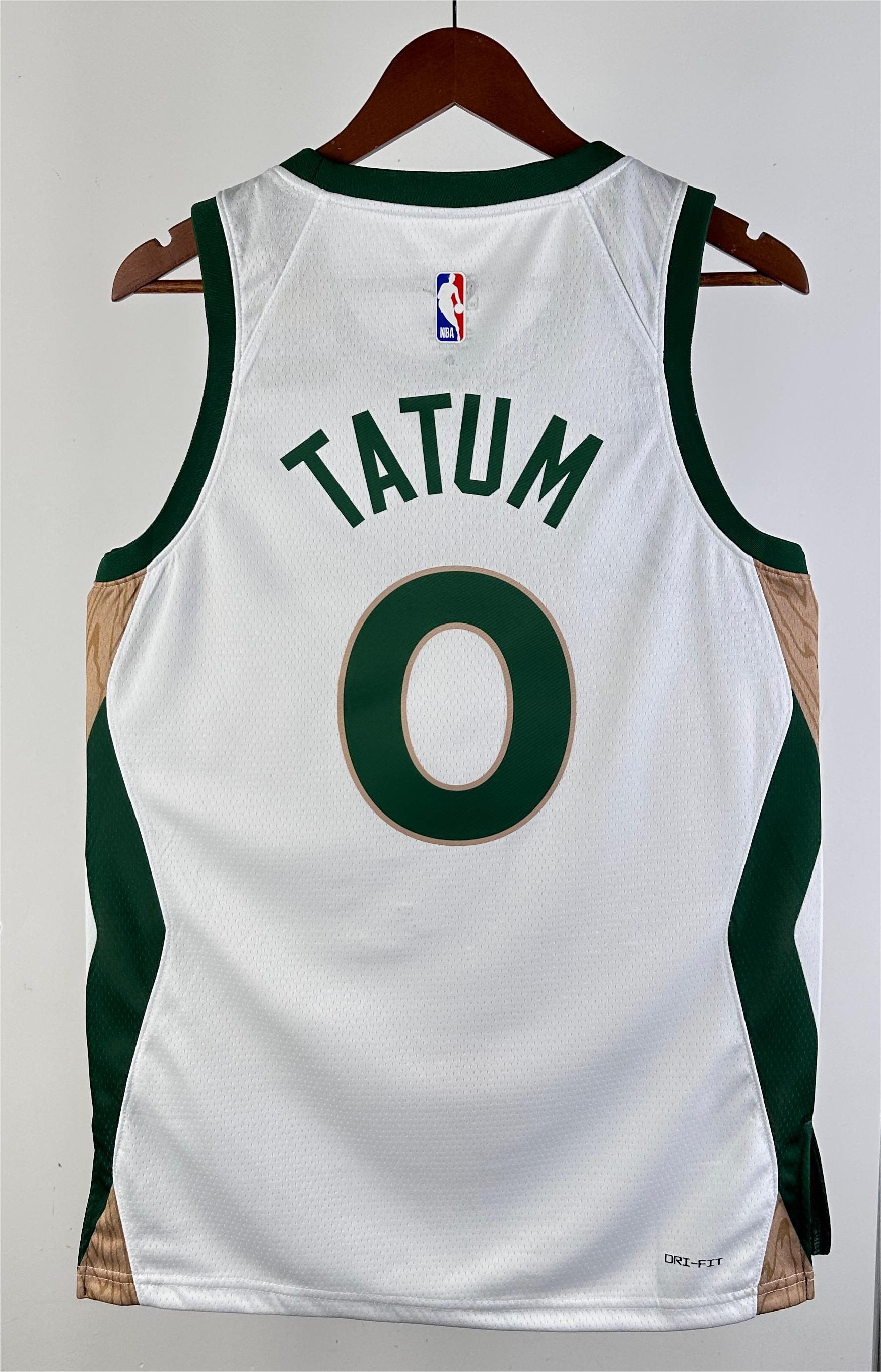 NBA Men Season 2024 Boston Celtics White City Edition #0 TATUM Jersey High Quality Name and Number Print - leoleo123123