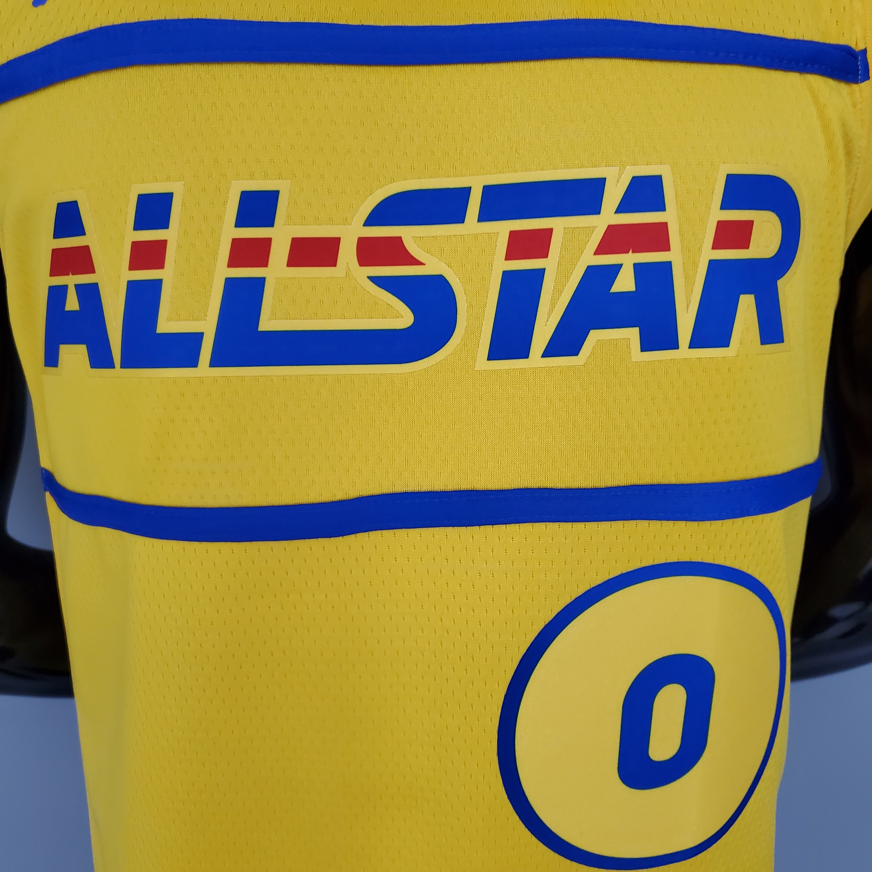 NBA Men 2021 All Star Jerseys Yellow #0 LILLARD Jersey High Quality Name and Number Print - leoleo123123