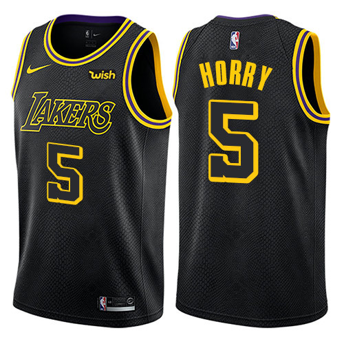 NBA Men Los Angeles Lakers Black #5 HORRY Round Neck Jersey High Quality Name and Number Print - leoleo123123
