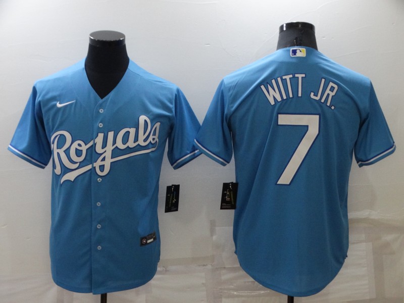 Kansas City Royals Light Blue WITT JR. #7 Jersey - leoleo123123