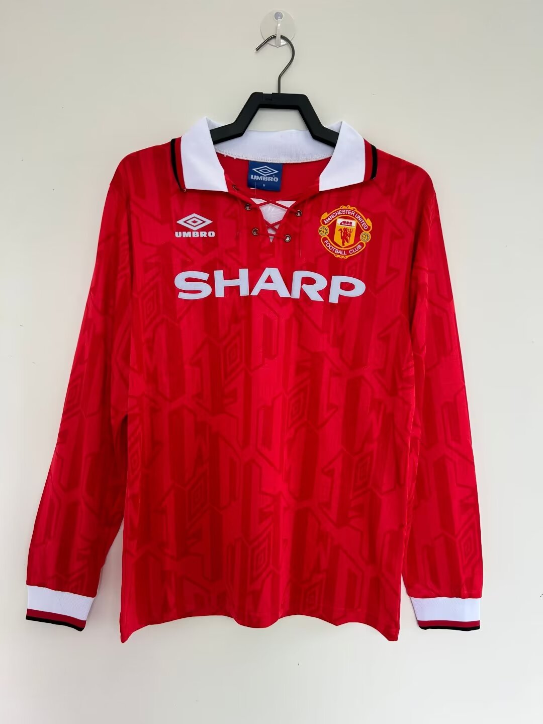 92/94 Man United Home Long Sleeve Retro Jersey - leoleo123123