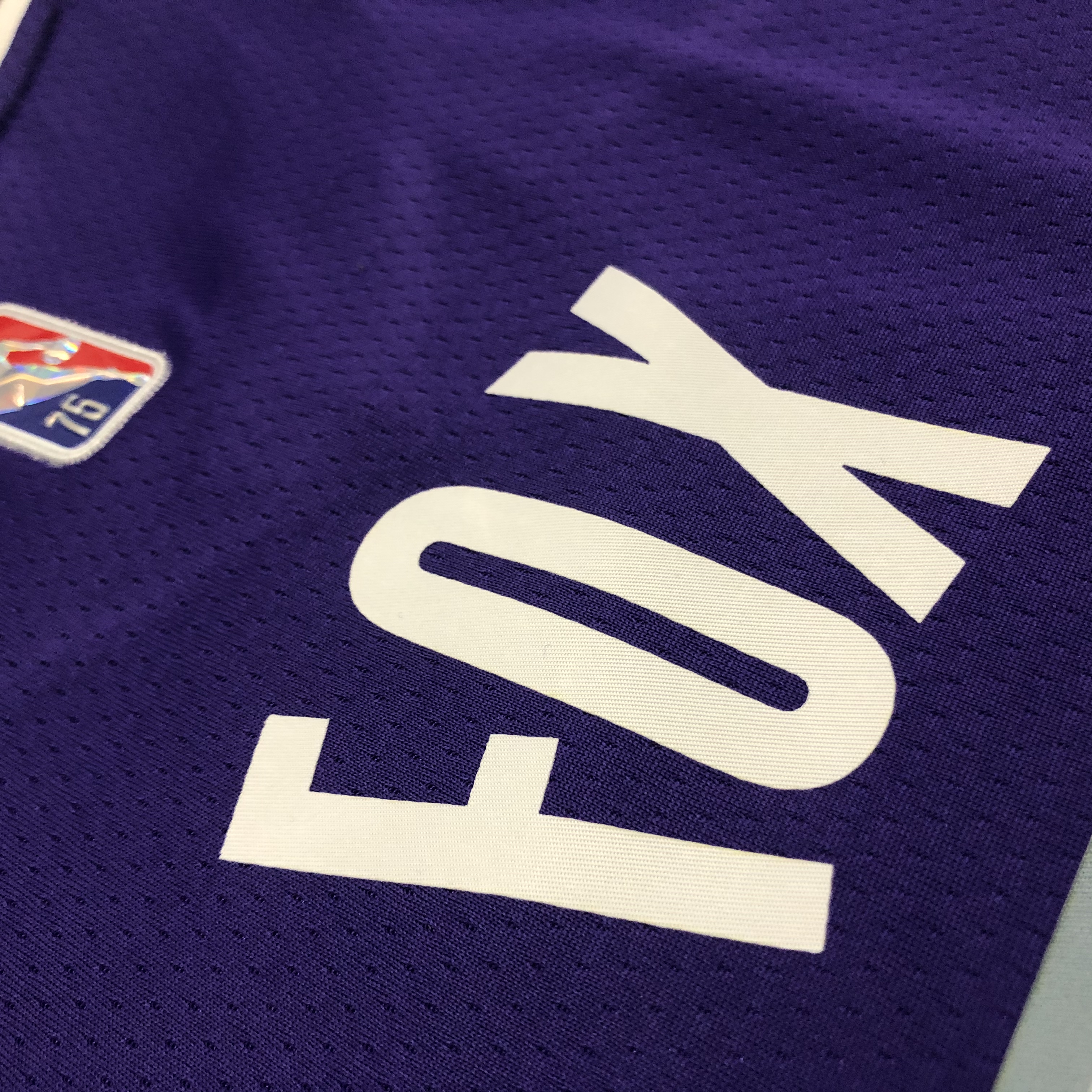 NBA 75th Anniversary Sacramento Kings Purple #5 FOX Jersey High Quality Name and Number Print - leoleo123123