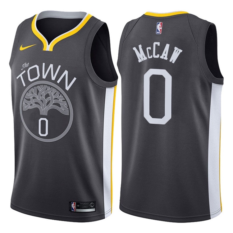 NBA Men Golden State Warriors Black #0 McCan Jersey High Quality Name and Number Print - leoleo123123