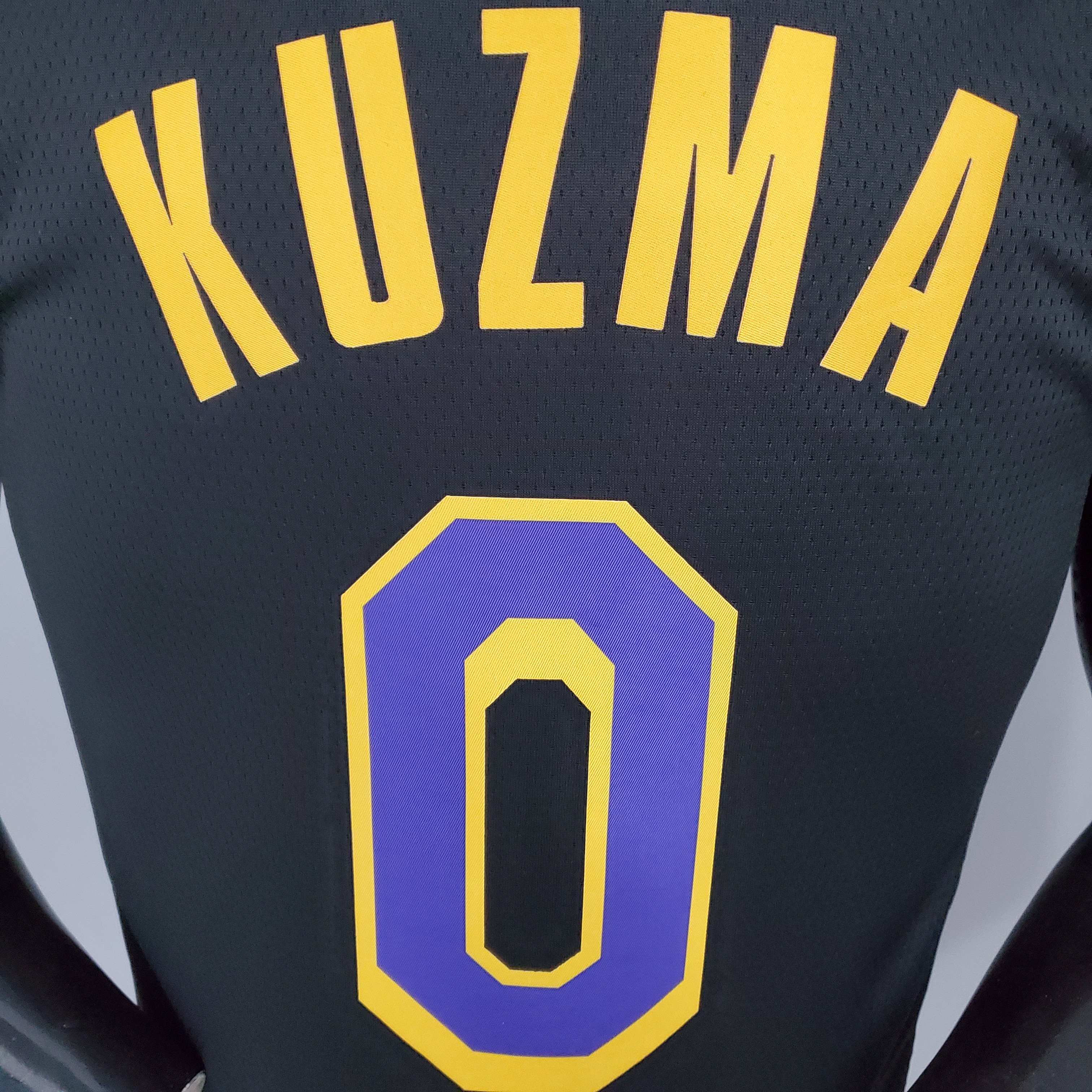 2021 KUZMA#0 Lakers Bonus Edition Black NBA Jersey High Quality Name and Number Print - leoleo123123