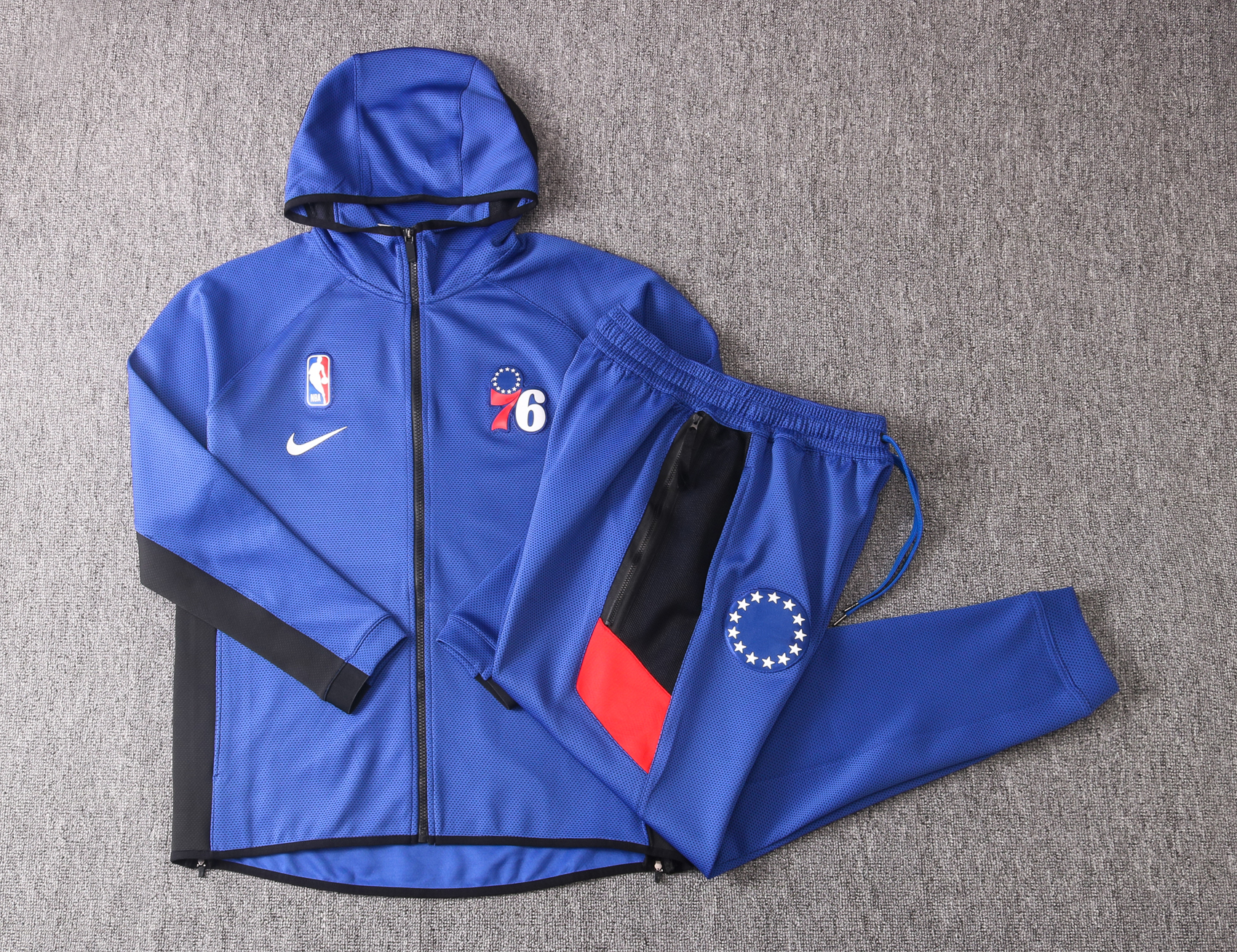 NBA Philadelphia 76ers Blue with Cap Jacket Tracksuit High Quality - leoleo123123