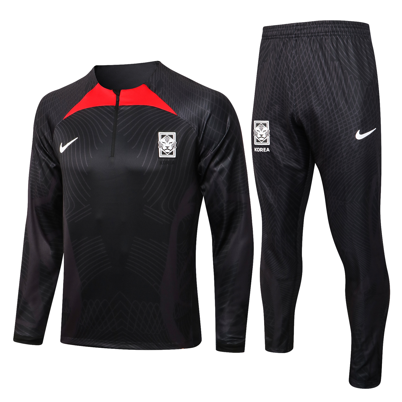 22-23 Korea Black Sweater Tracksuit with Ink-jet Printing Thai Quality - leoleo123123