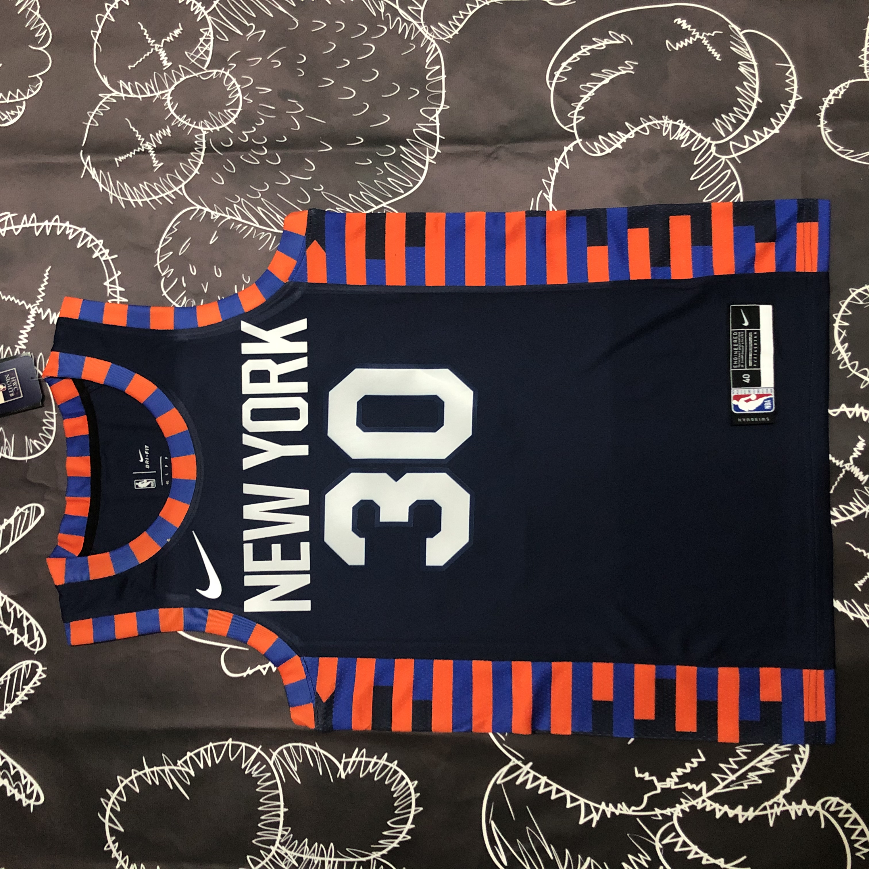 NBA Men New York Knicks Dark Blue #30 RANDLE Jersey High Quality Name and Number Print - leoleo123123