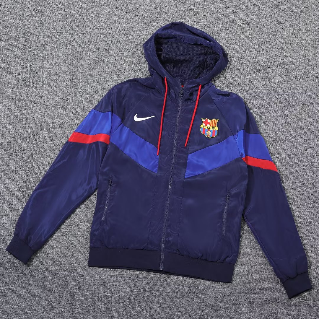 23/24 Barcelona Blue Windbreaker Jacket 1:1 Quality - leoleo123123