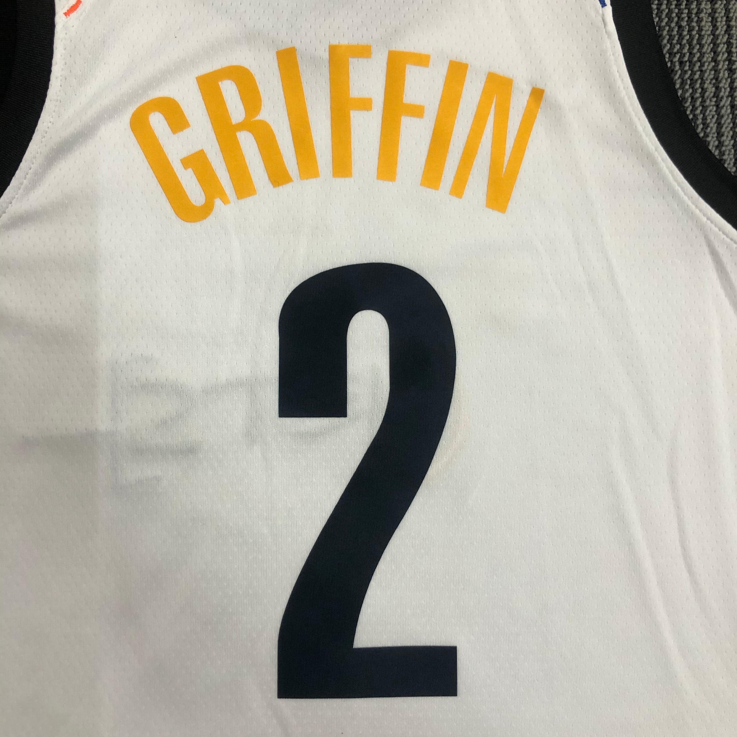 NBA Men Season 2021 Brooklyn Nets White City #2 GRIFFIN Jersey High Quality Name and Number Print - leoleo123123
