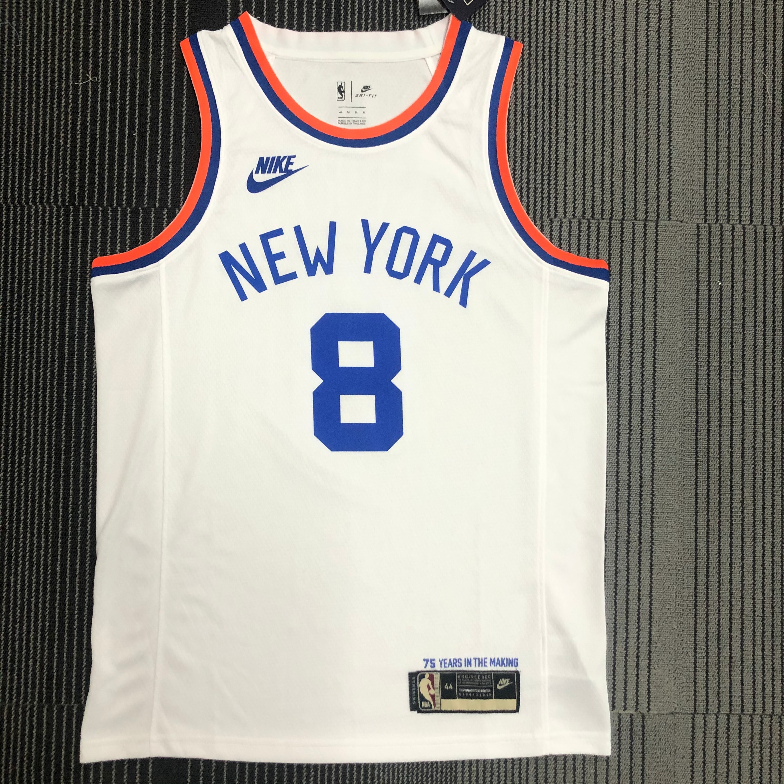 NBA 75th Anniversary Men New York Knicks White #8 WALKER Jersey High Quality Name and Number Print - leoleo123123