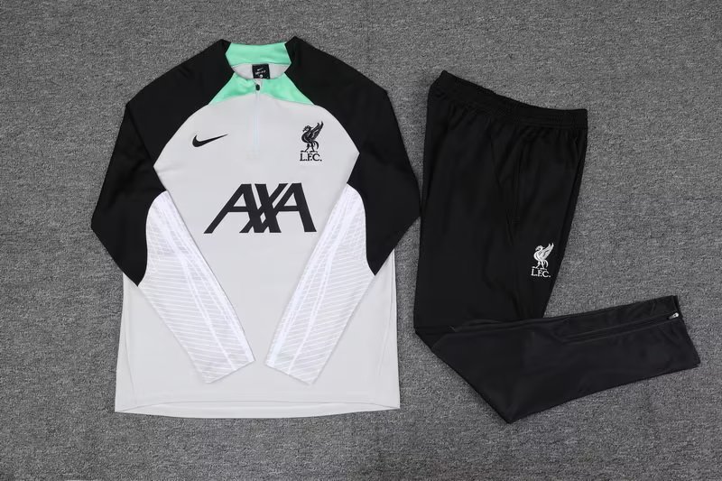 23/24 Liverpool White Grey Sweater Tracksuit Thai Quality - leoleo123123