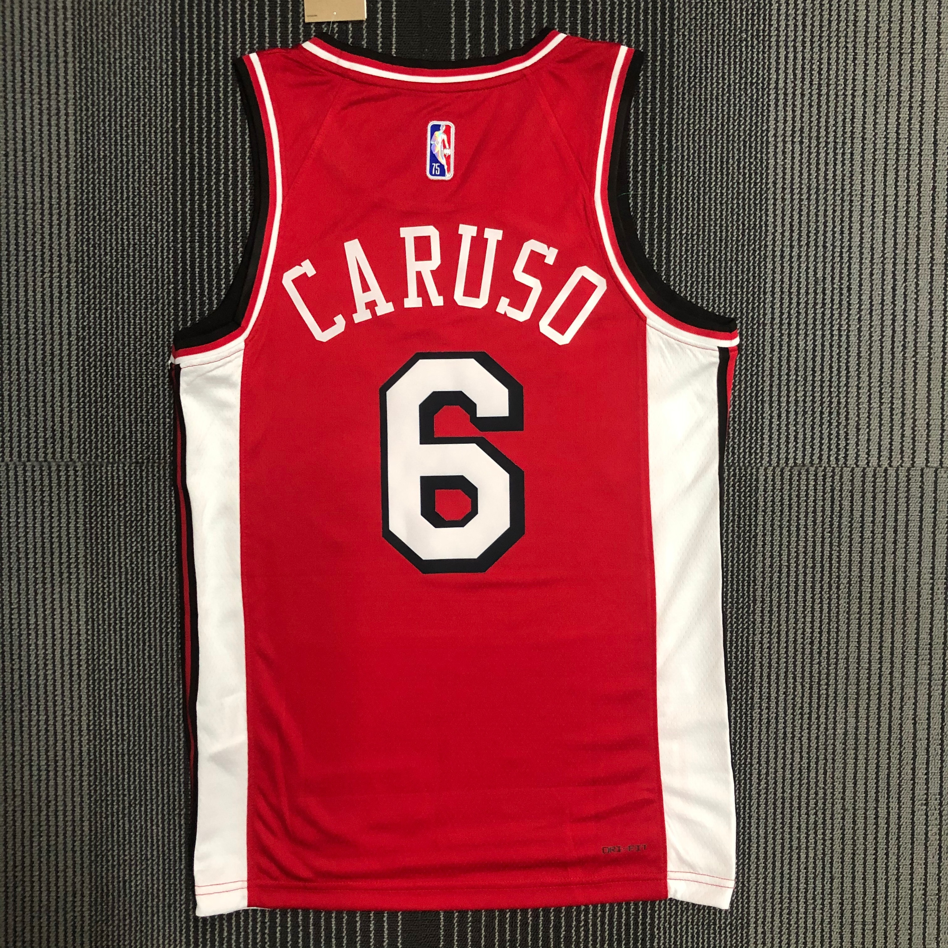 NBA Men 75th Anniversary Season 2022 Chicago Bulls Red #6 CARUSO Jersey High Quality Name and Number Print - leoleo123123