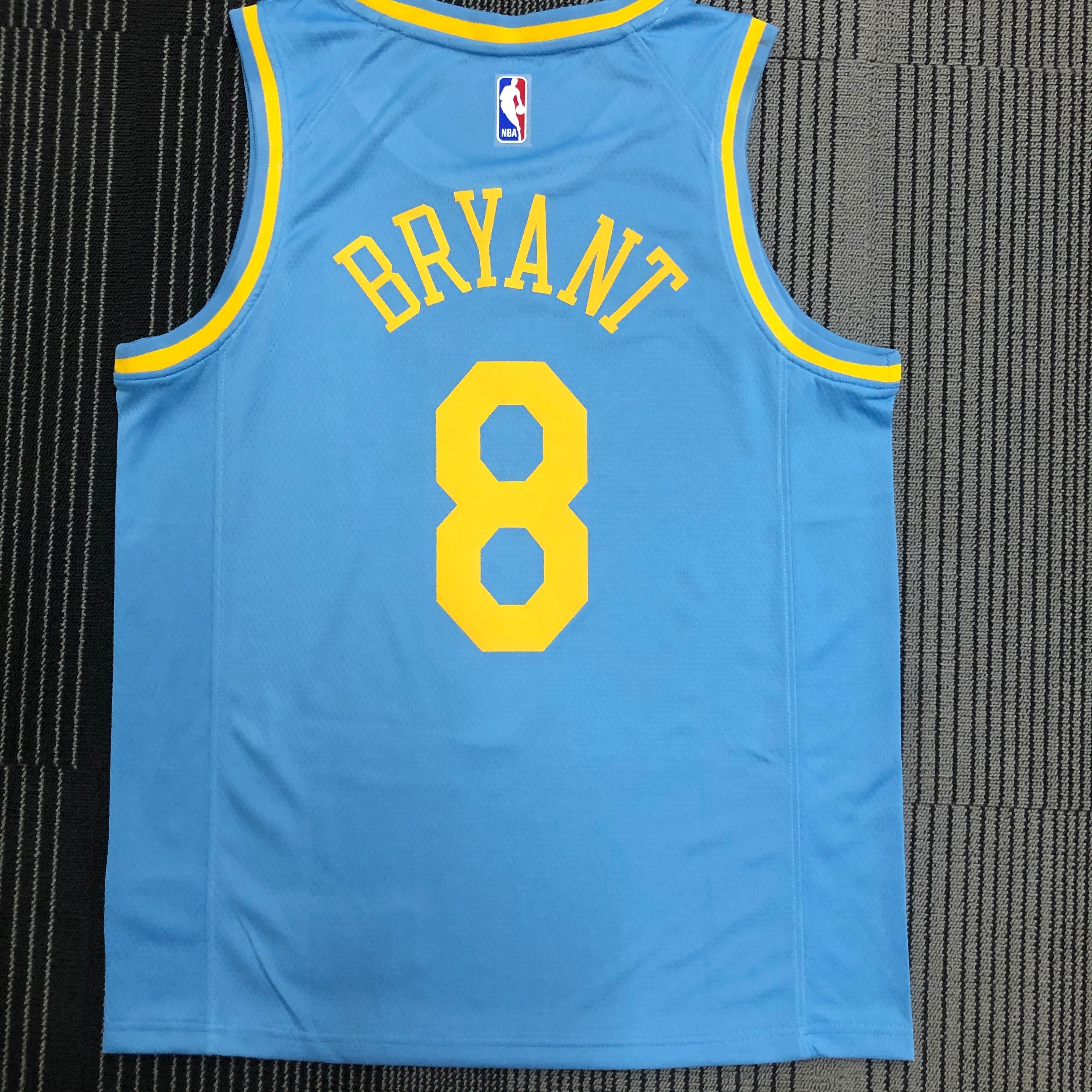 NBA Season 2021 Los Angeles Lakers Minneapolis Blue #8 BRYANT Round Neck Jersey High Quality Name and Number Print - leoleo123123