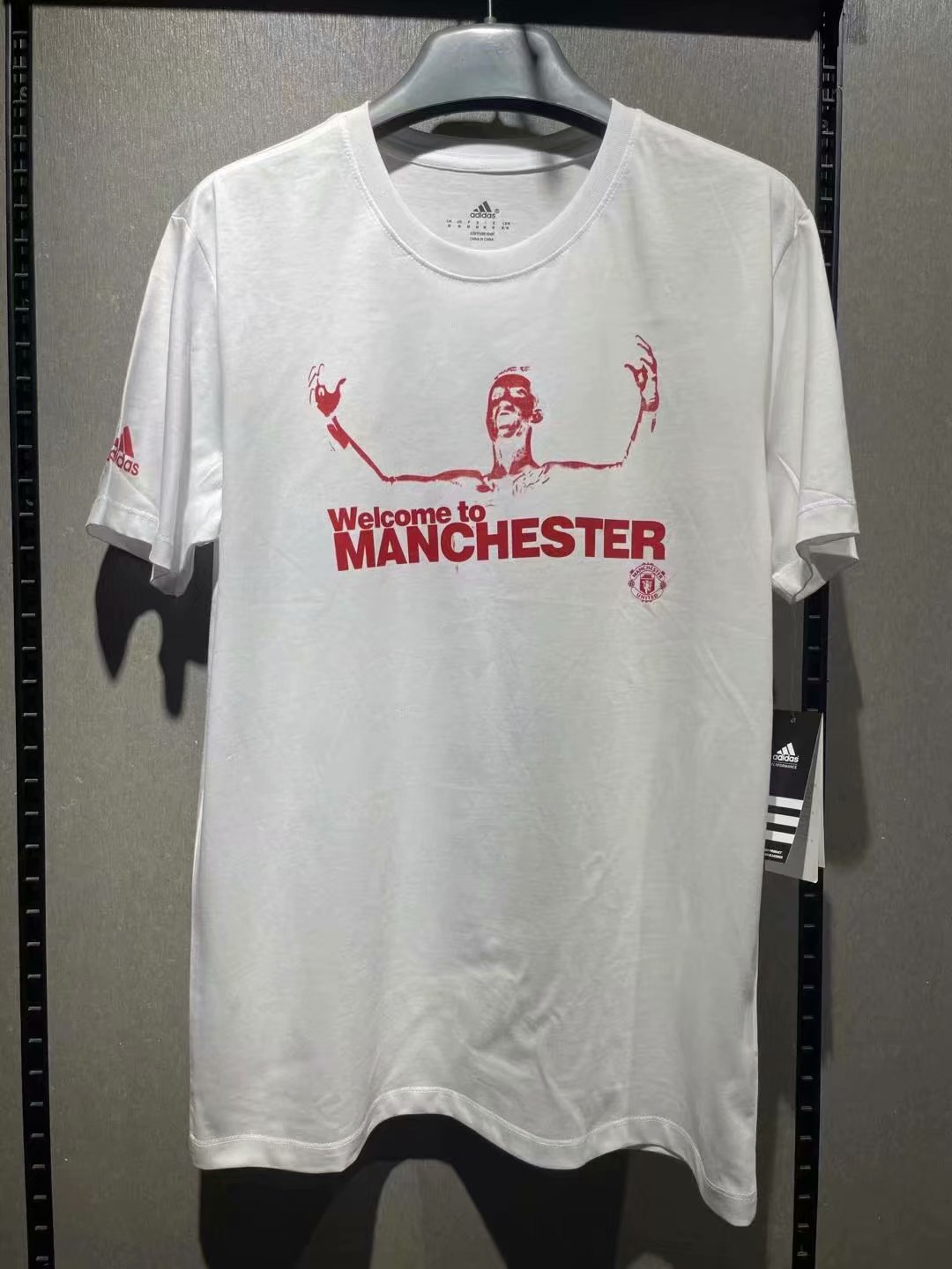 Manchester United Ronaldo Cotton T-shirt White Color - leoleo123123