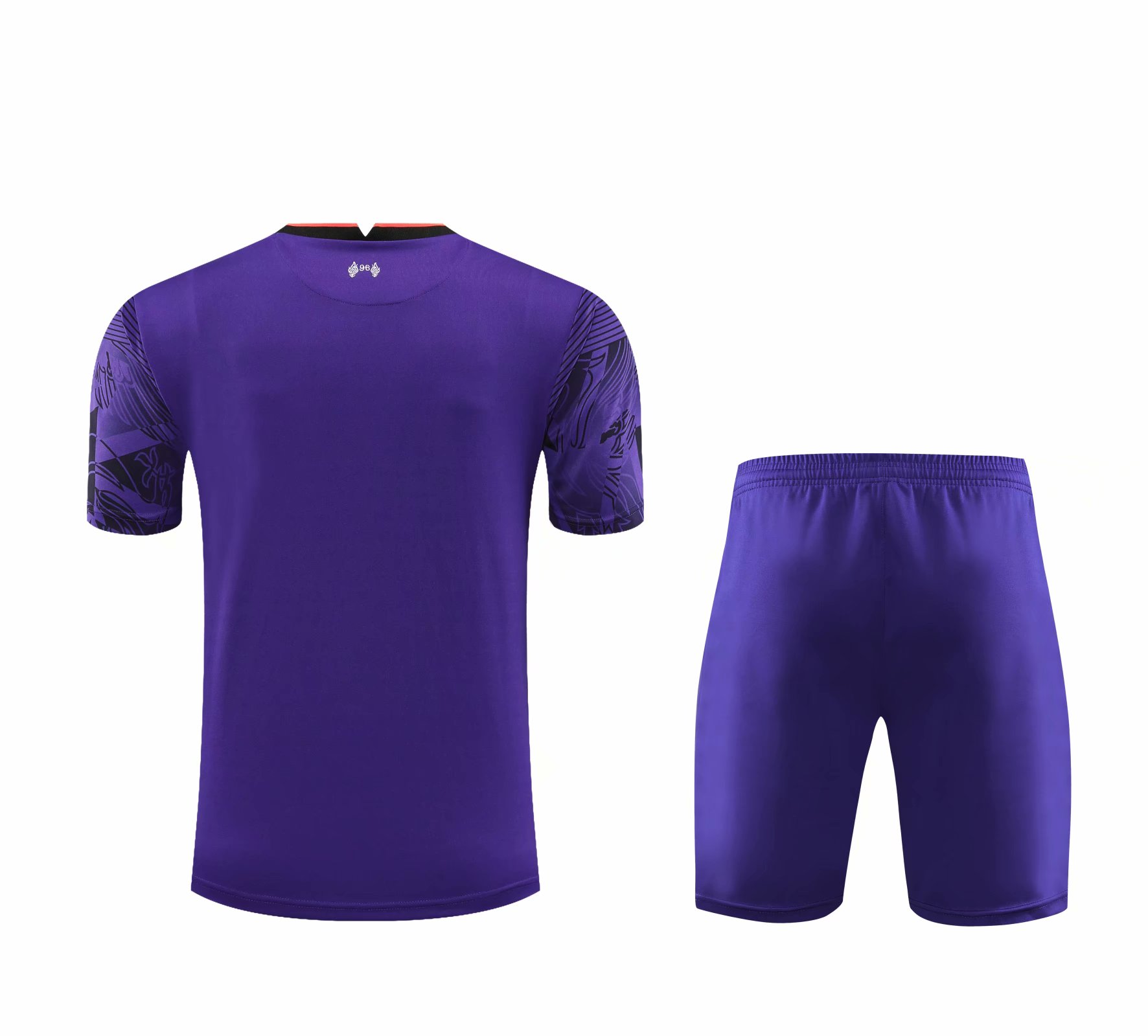New 2021 Liverpool Special Version Purple Training Set--Short Sleeve and Short Pant Training Tracksuit - leoleo123123