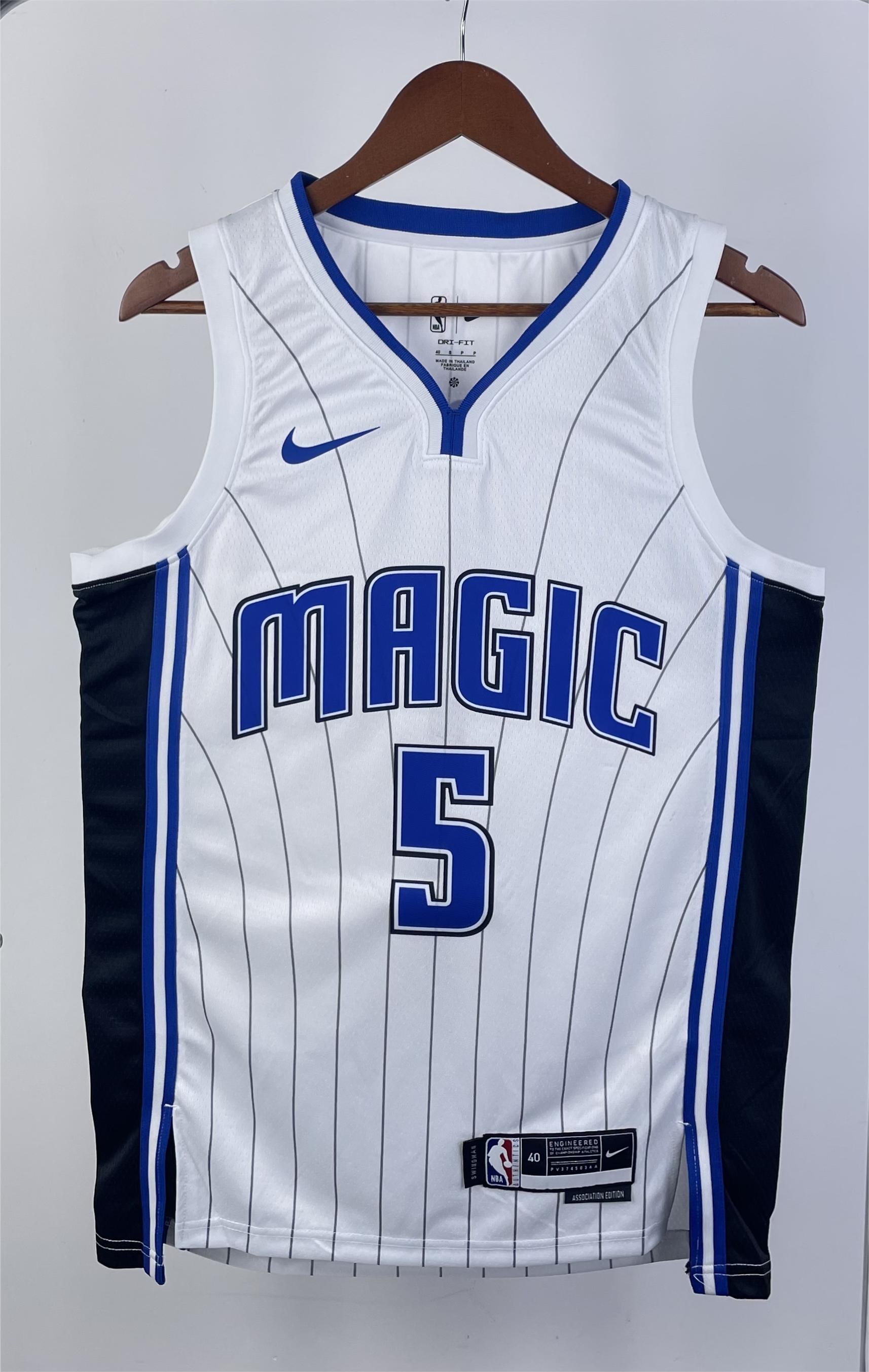 NBA Season 2023 Orlando Magic White #5 BANCHERO Jersey High Quality Name and Number Print - leoleo123123