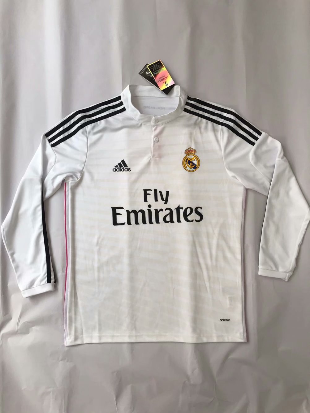 14-15 Real Madrid Home Retro Jersey Long Sleeve - leoleo123123