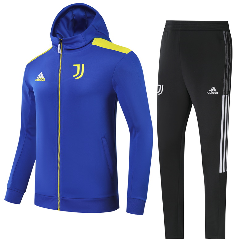 21-22 Juventus Blue Jacket with Cap Tracksuit Thai Quality - leoleo123123