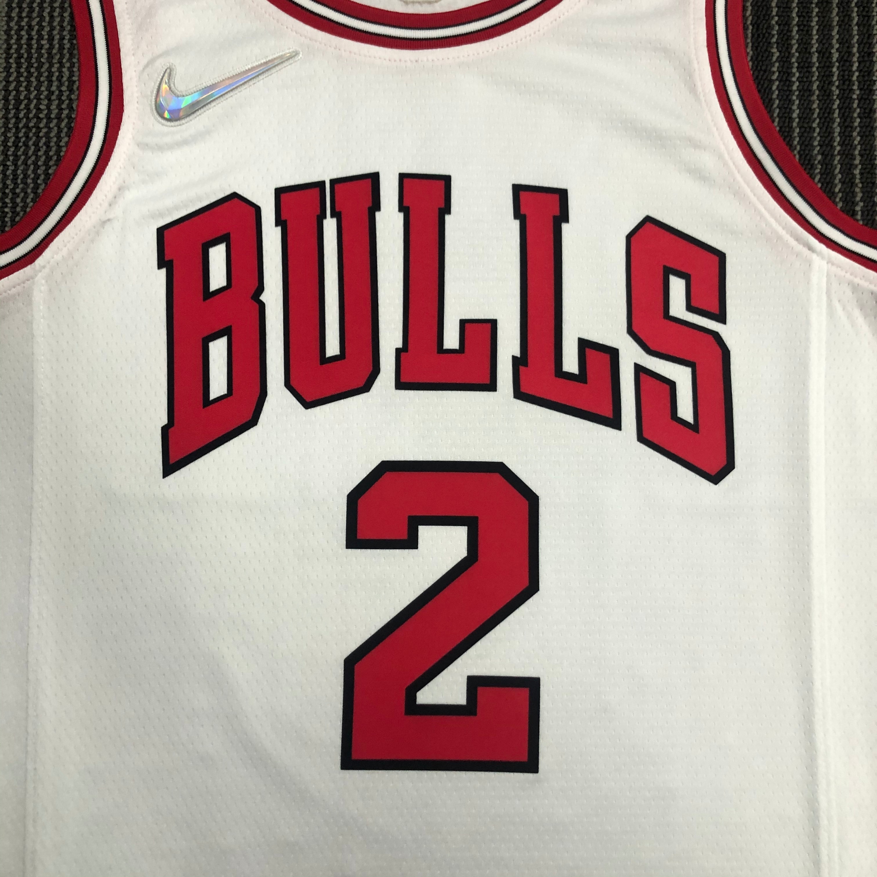 NBA Men 75th Anniversary Chicago Bulls White #2 BALL Jersey High Quality Name and Number Print - leoleo123123