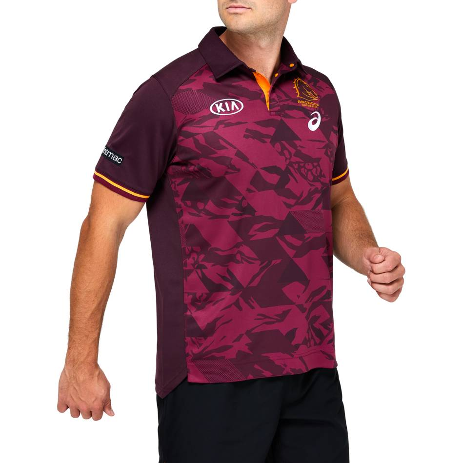 Rugby Season 2021 Broncos Brisbane Purple Red Rugby Polo High Quality - leoleo123123