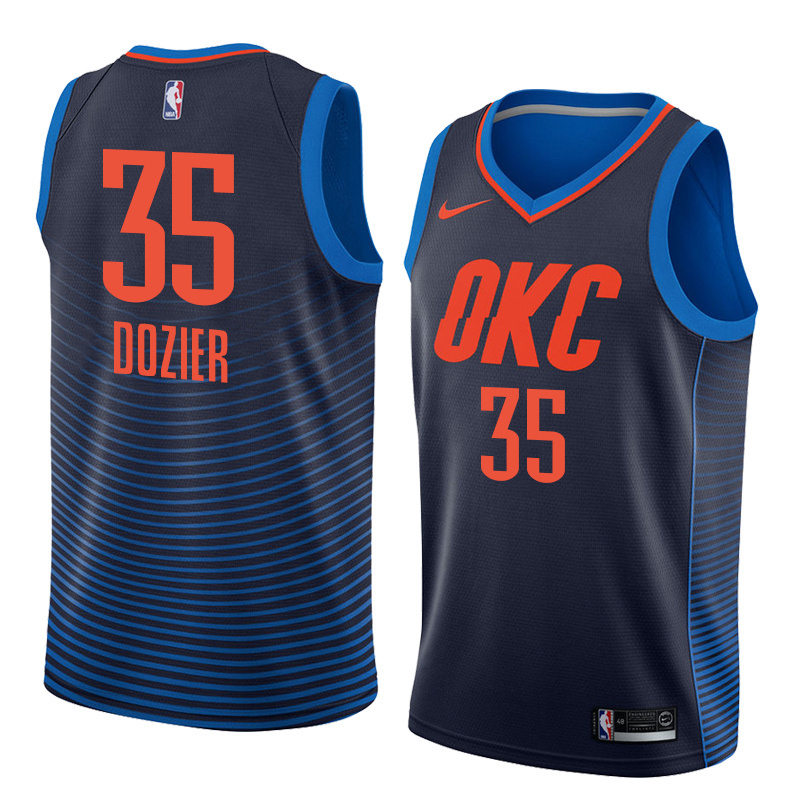 NBA Men Oklahoma City Thunder Dark Blue #35 DOZIER Jersey High Quality Name and Number Print - leoleo123123