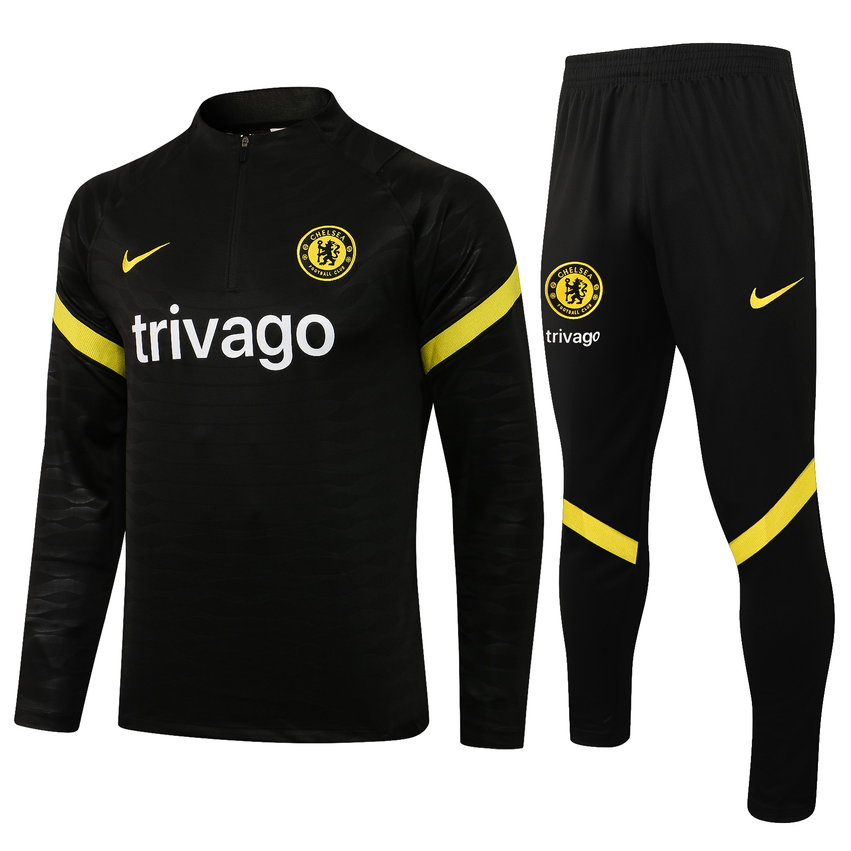 21-22 Chelsea Black Sweater Tracksuit Thai Quality - leoleo123123