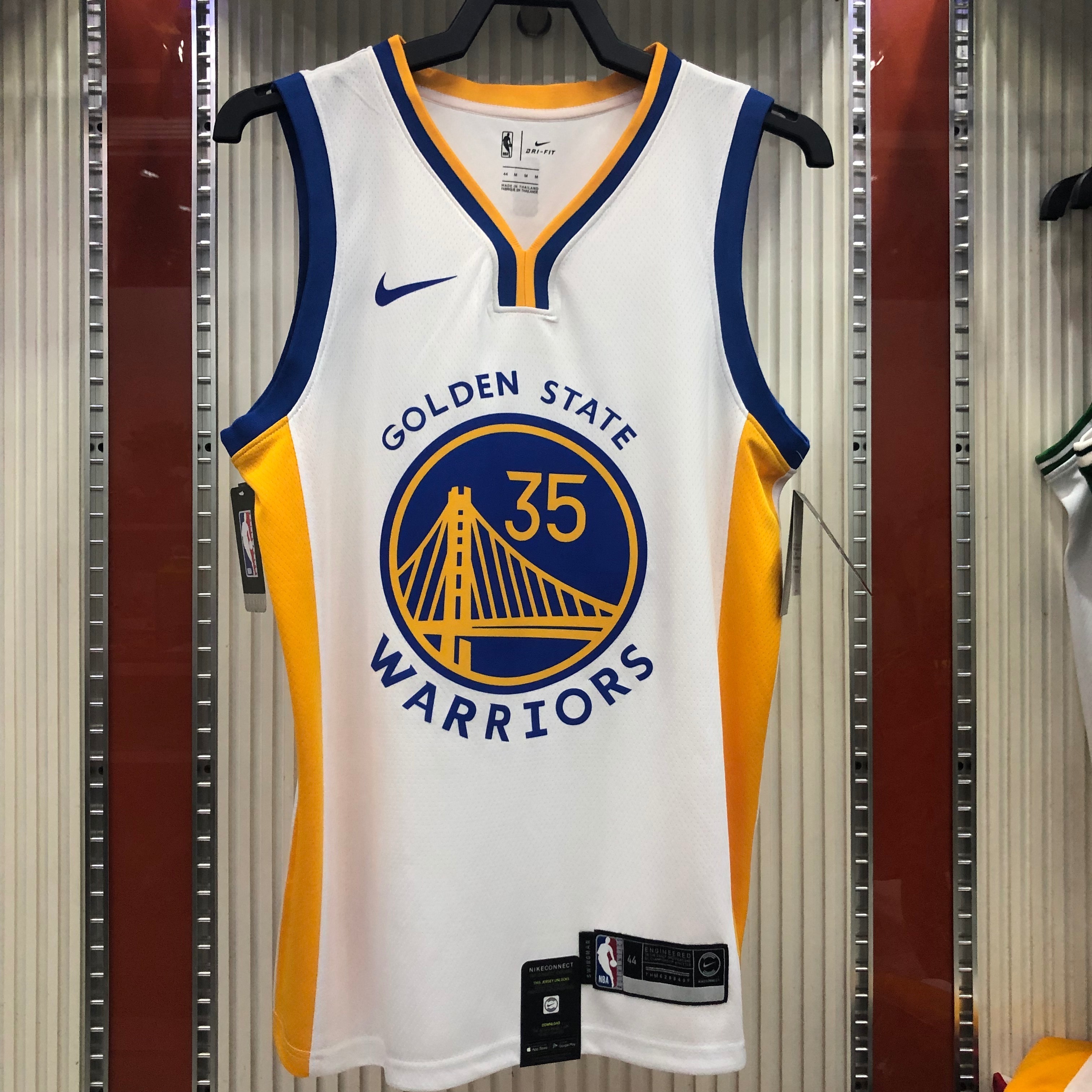 NBA Men Golden State Warriors White #35 DURANT Jersey High Quality Name and Number Print - leoleo123123
