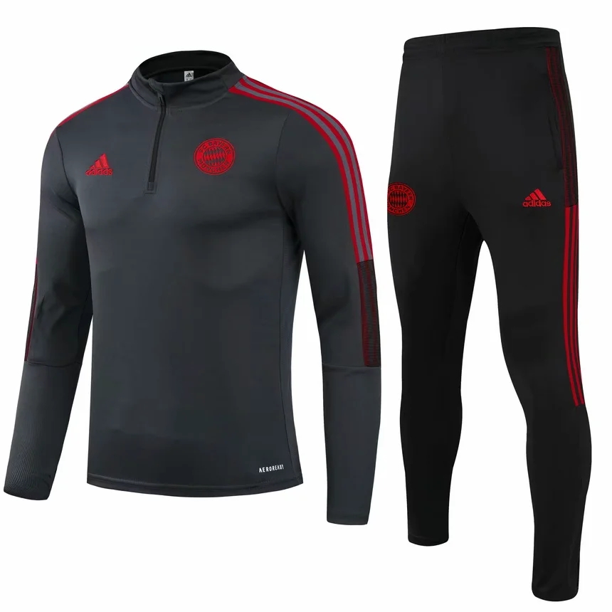 21-22 Bayern Dark Grey Sweater Tracksuit Thai Quality - leoleo123123