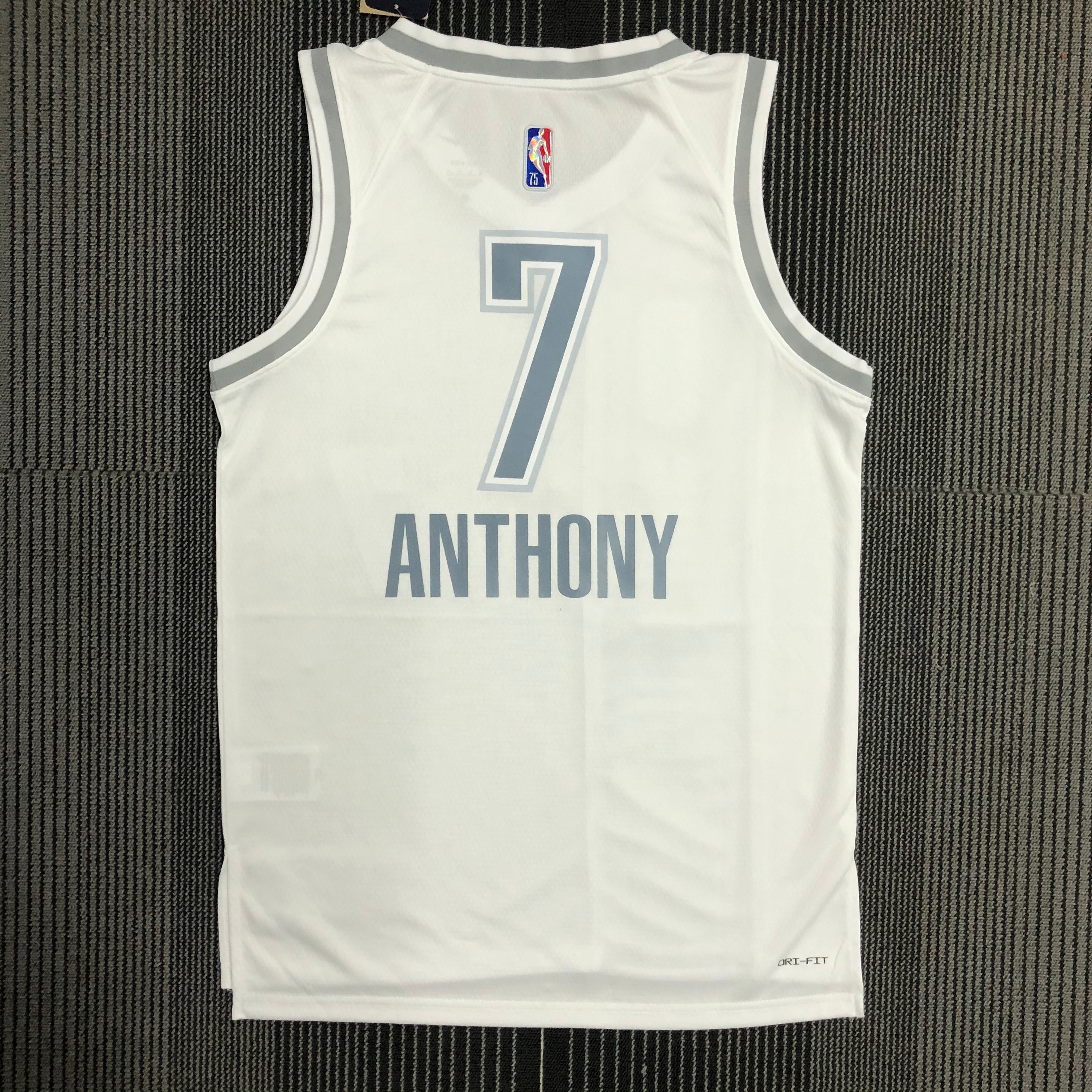 NBA Men 75th Anniversary Oklahoma City Thunder City Version White #7 ANTHONY Jersey High Quality Name and Number Print - leoleo123123