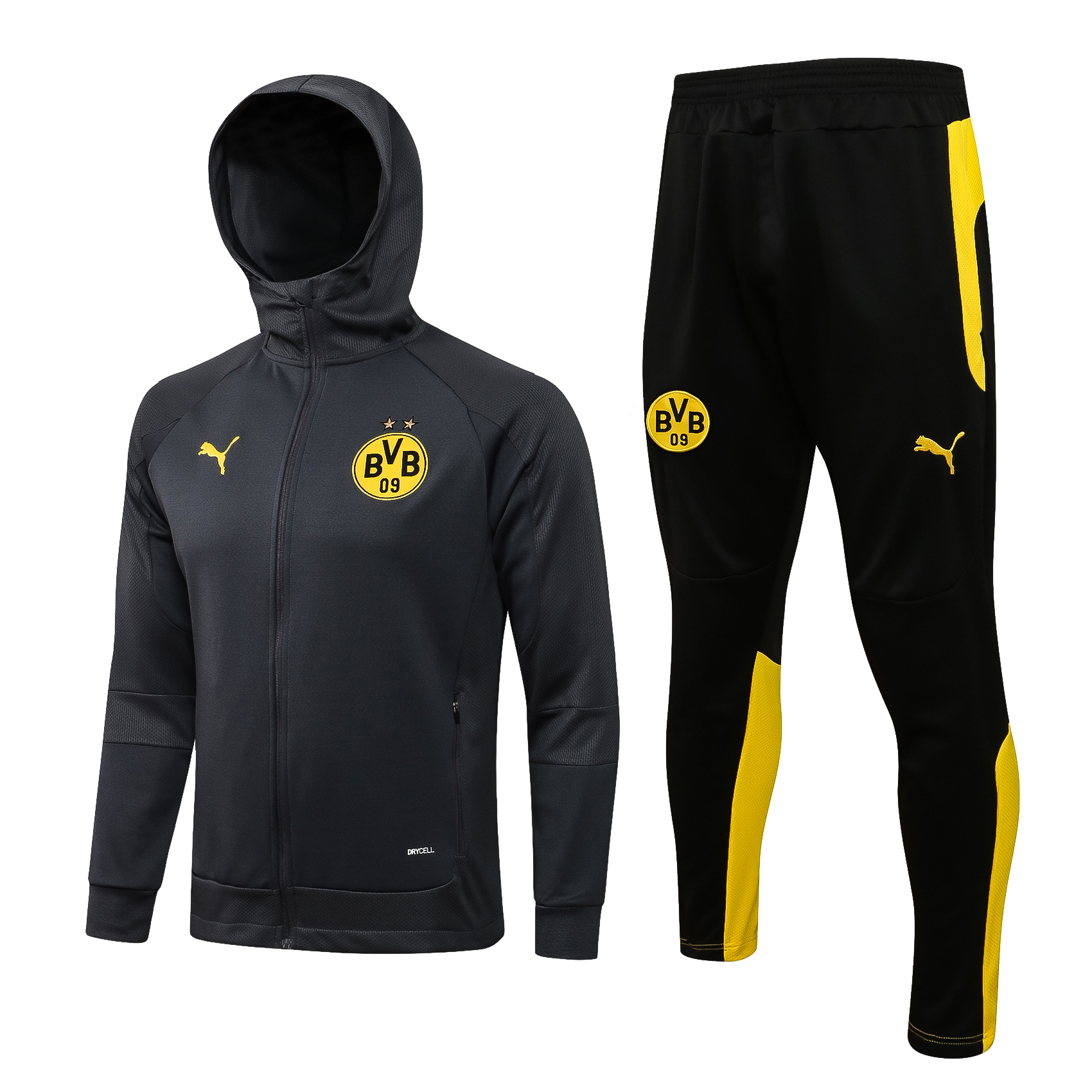 21-22 Dortmund Dark Grey Tracksuit with Cap Thai Quality - leoleo123123