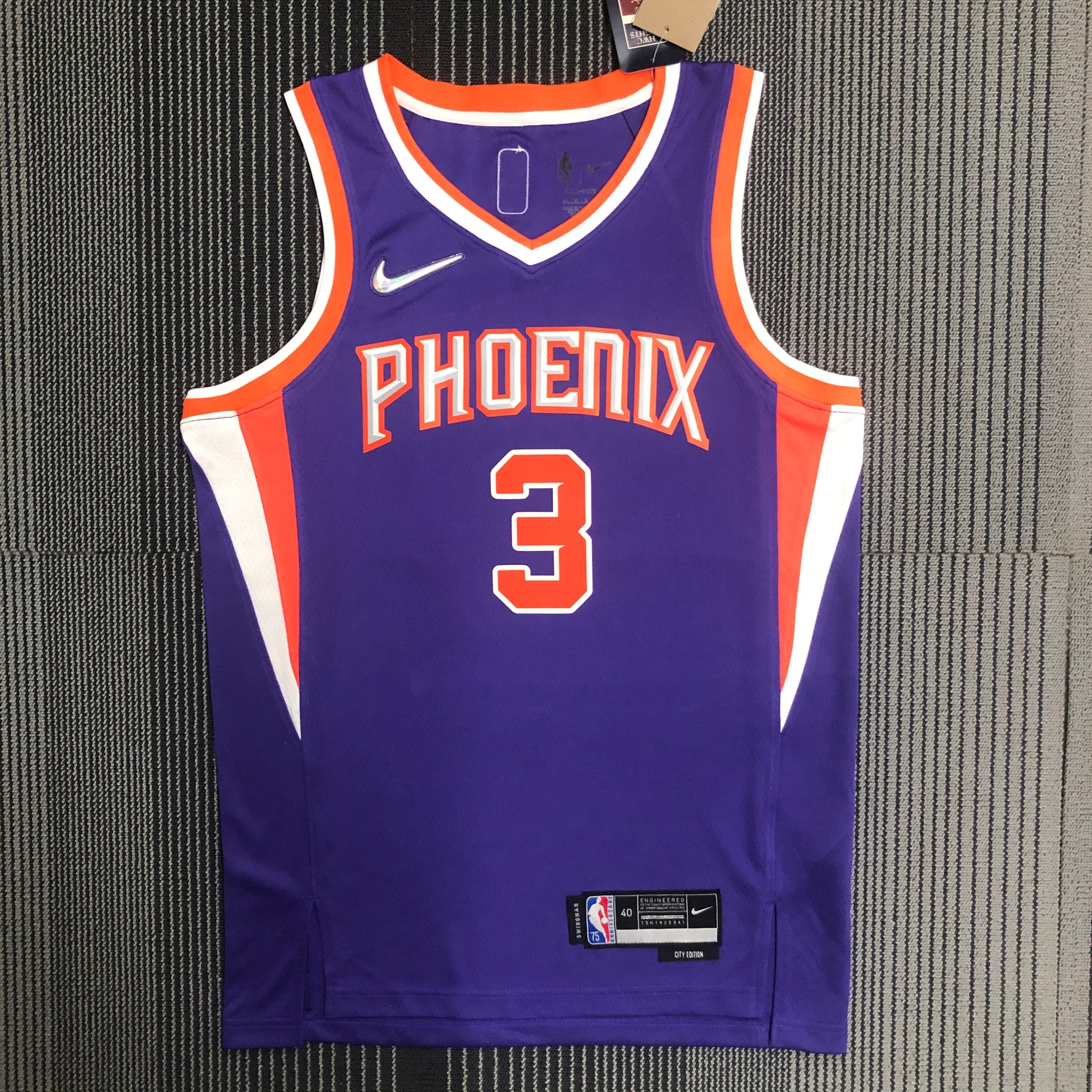 NBA Men 75 Anniversary Phoenix Suns Purple #3 PAUL Jersey High Quality Name and Number Print - leoleo123123