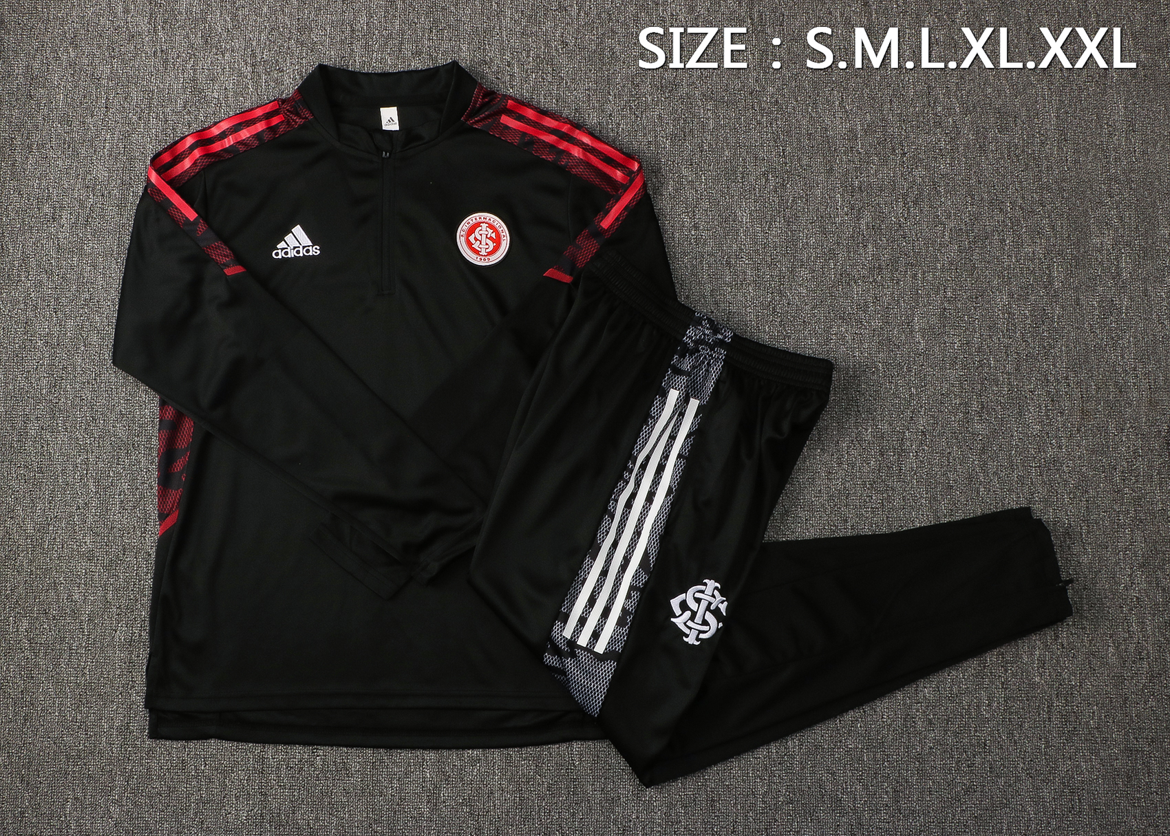 21-22 International Black Sweater Tracksuit Thai Quality - leoleo123123