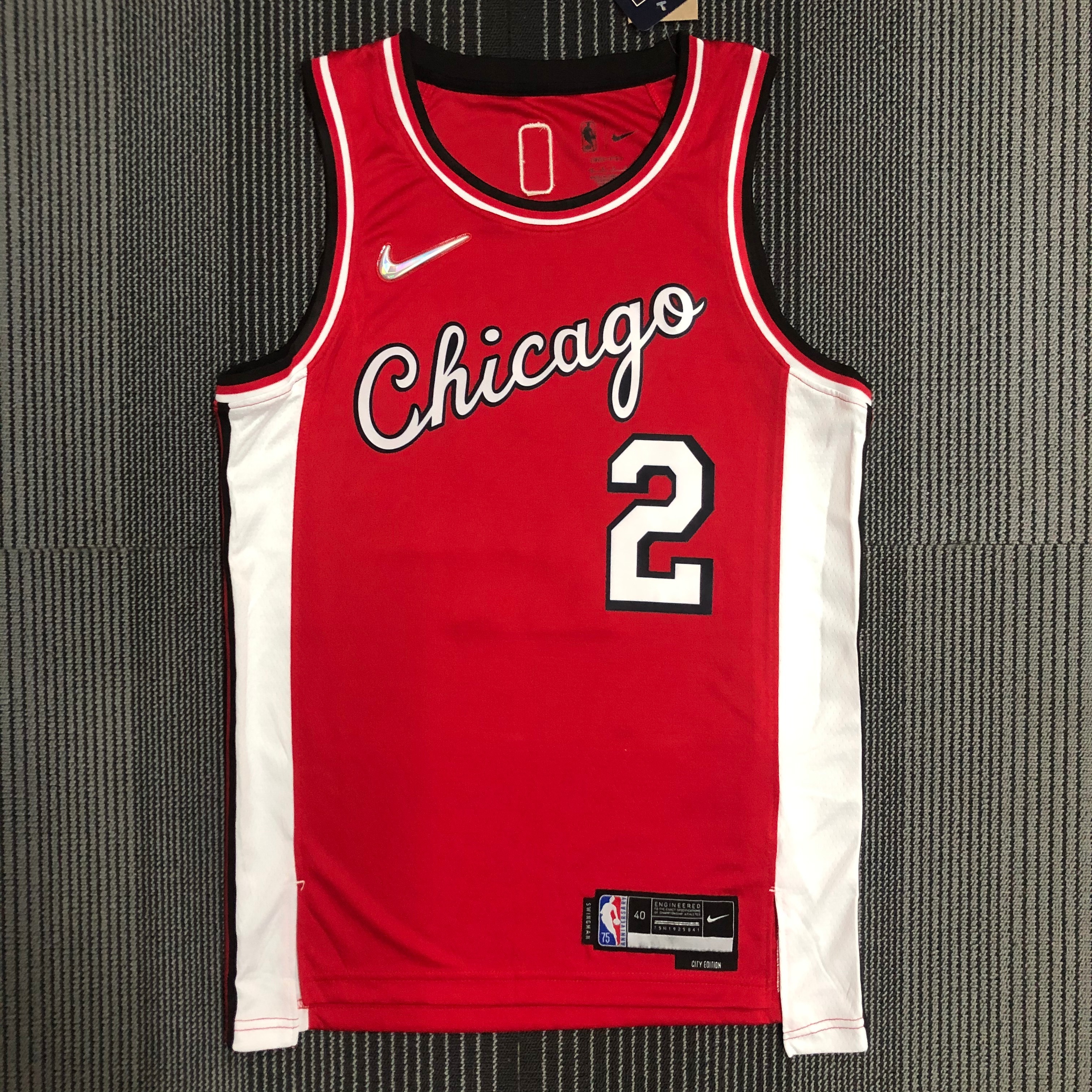 NBA Men 75th Anniversary Season 2022 Chicago Bulls Red #2 BALL Jersey High Quality Name and Number Print - leoleo123123