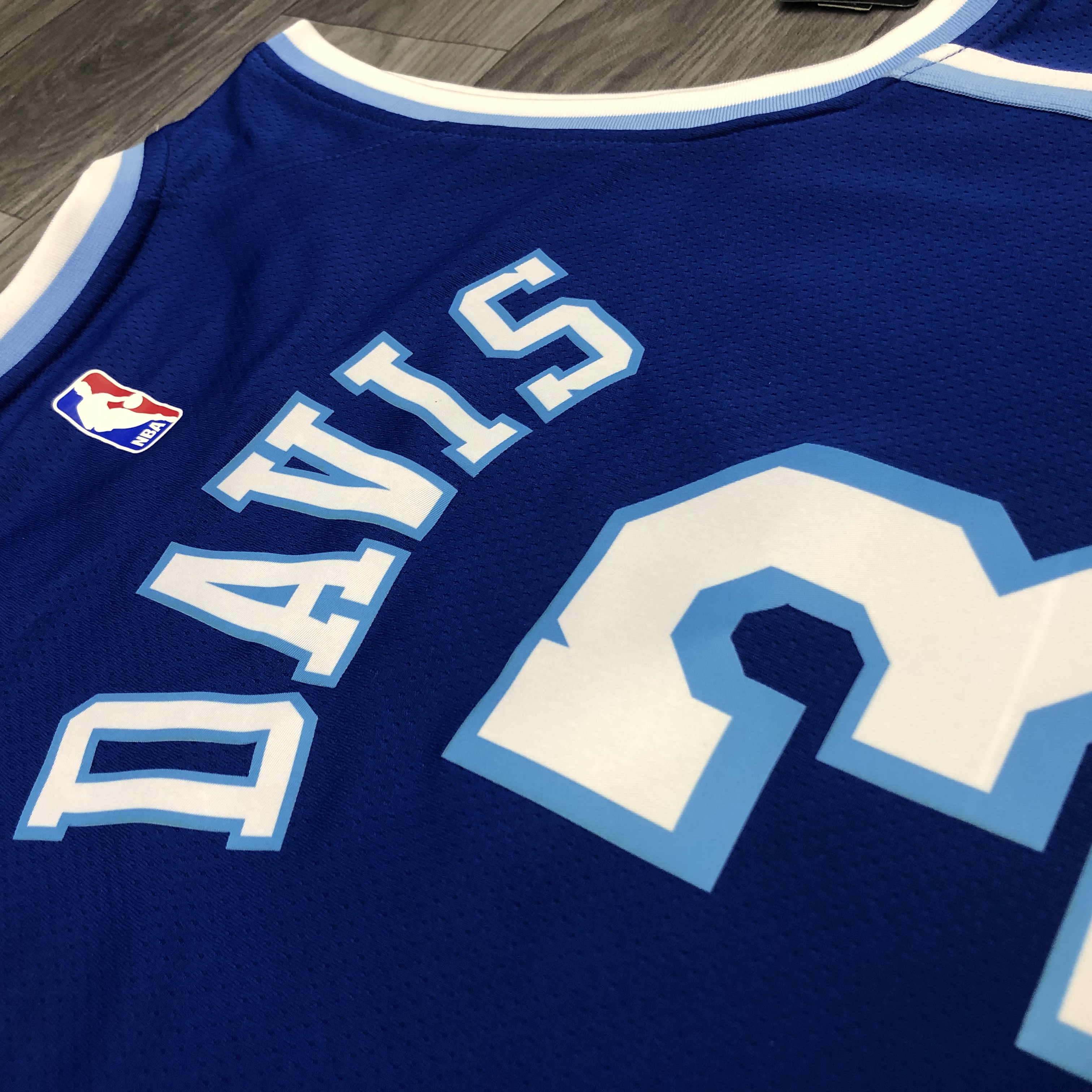 NBA Men Los Angeles Lakers Retro in Latin with Crenshaw #3 DAVIS Blue Round Neck Jersey High Quality Name and Number Print - leoleo123123