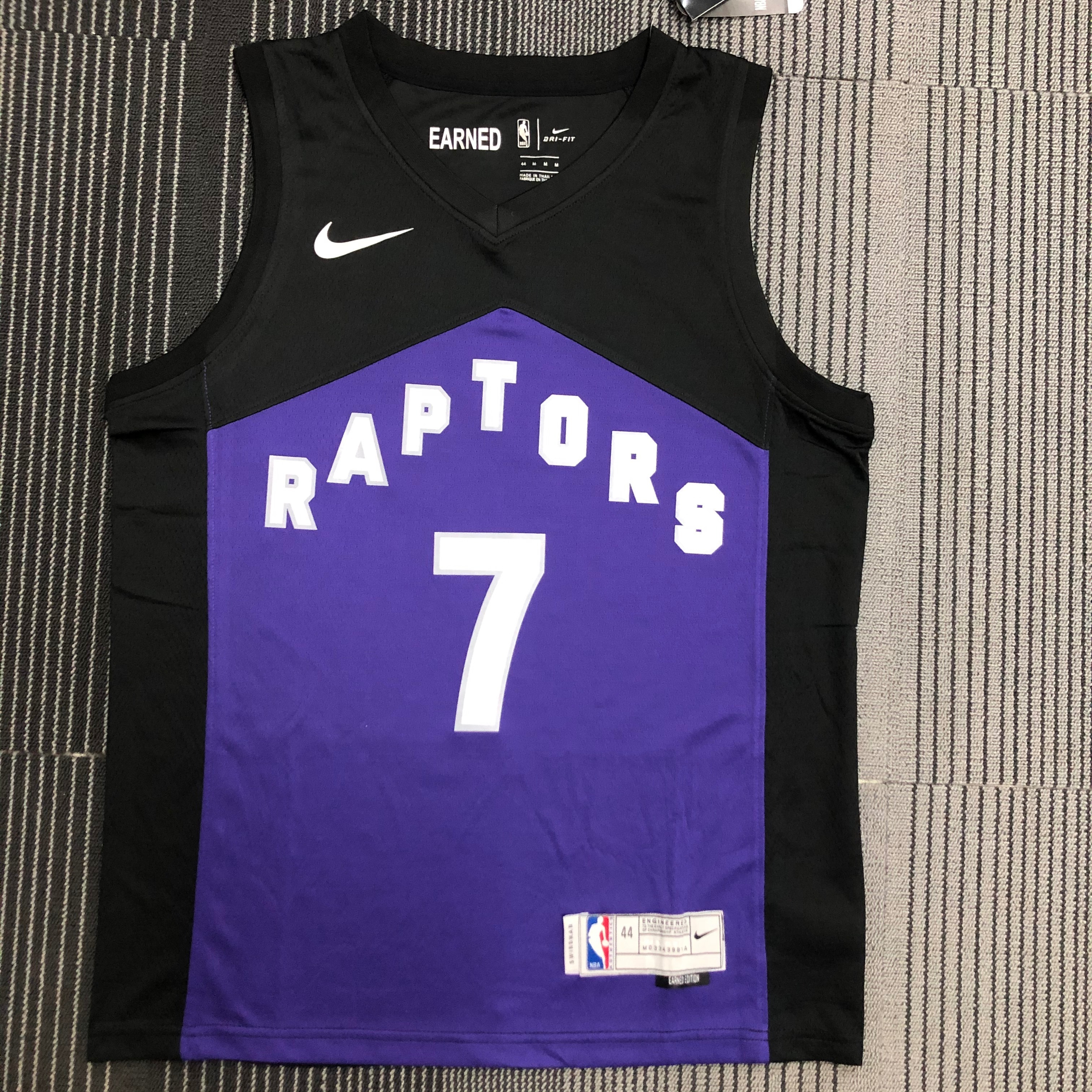 NBA Season 2021 Men Toronto Raptors Black and Purple Awarding Version #7 LOWRY Jersey High Quality Name and Number Print - leoleo123123