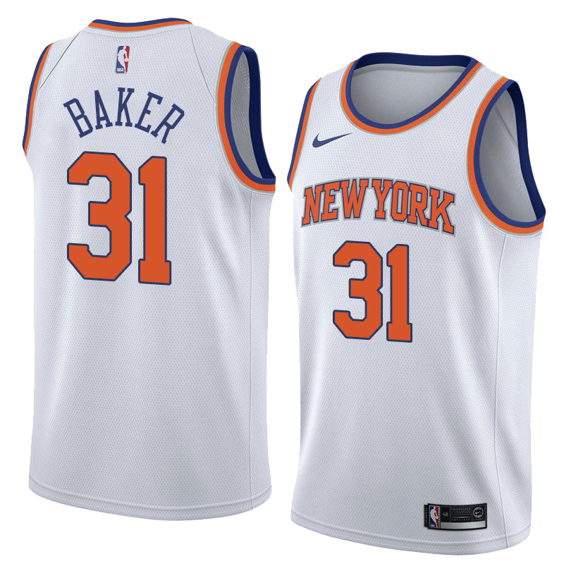 NBA Men New York Knicks White #31 BAKER Jersey High Quality Name and Number Print - leoleo123123