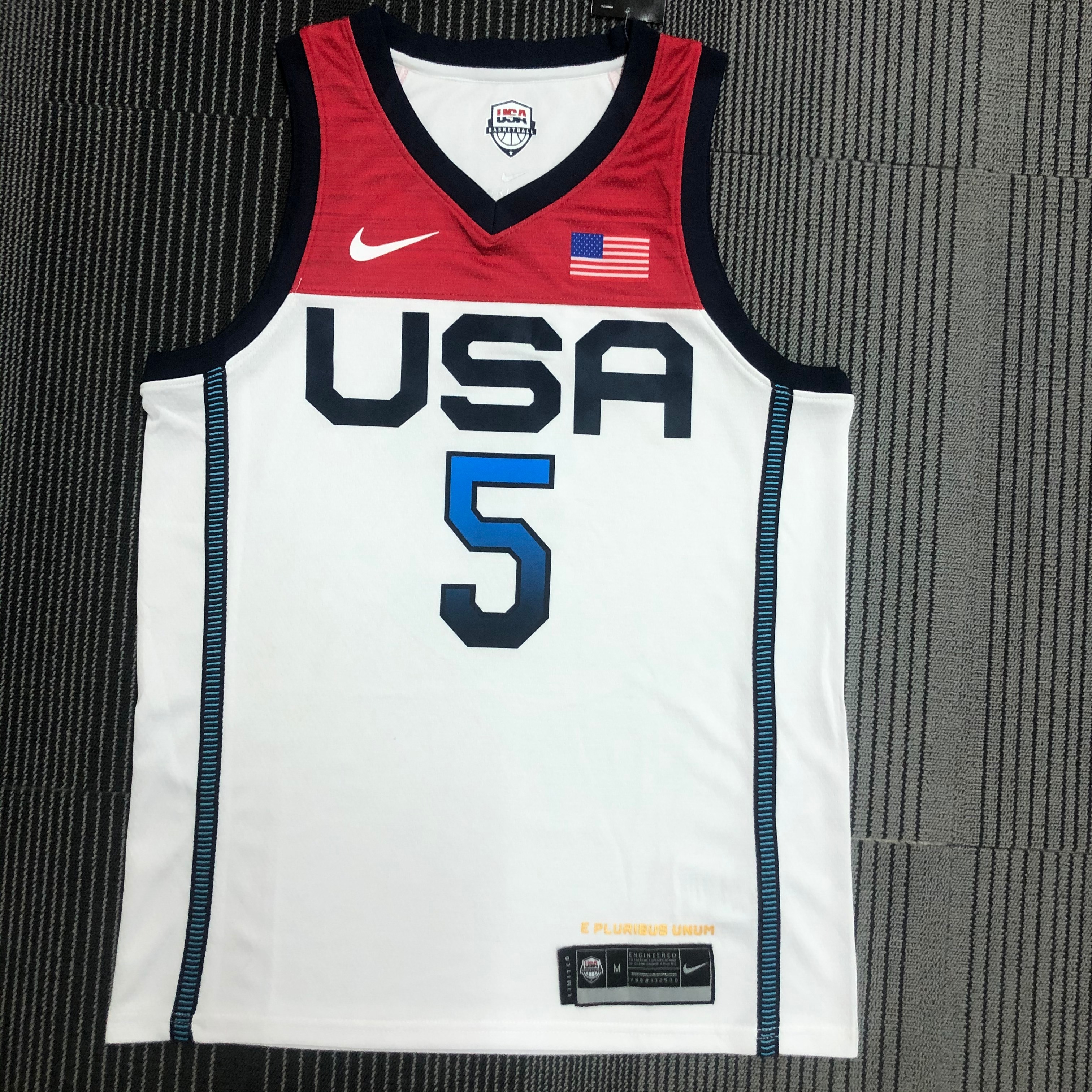 NBA Men Tokoyo Olimpics 2020 USA National White #5 LAVINE Jersey High Quality Name and Number Print - leoleo123123