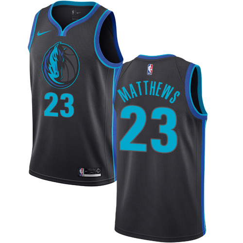 NBA Men Dallas Mavericks Black #23 MATTHEWS Jersey High Quality Name and Number Print - leoleo123123