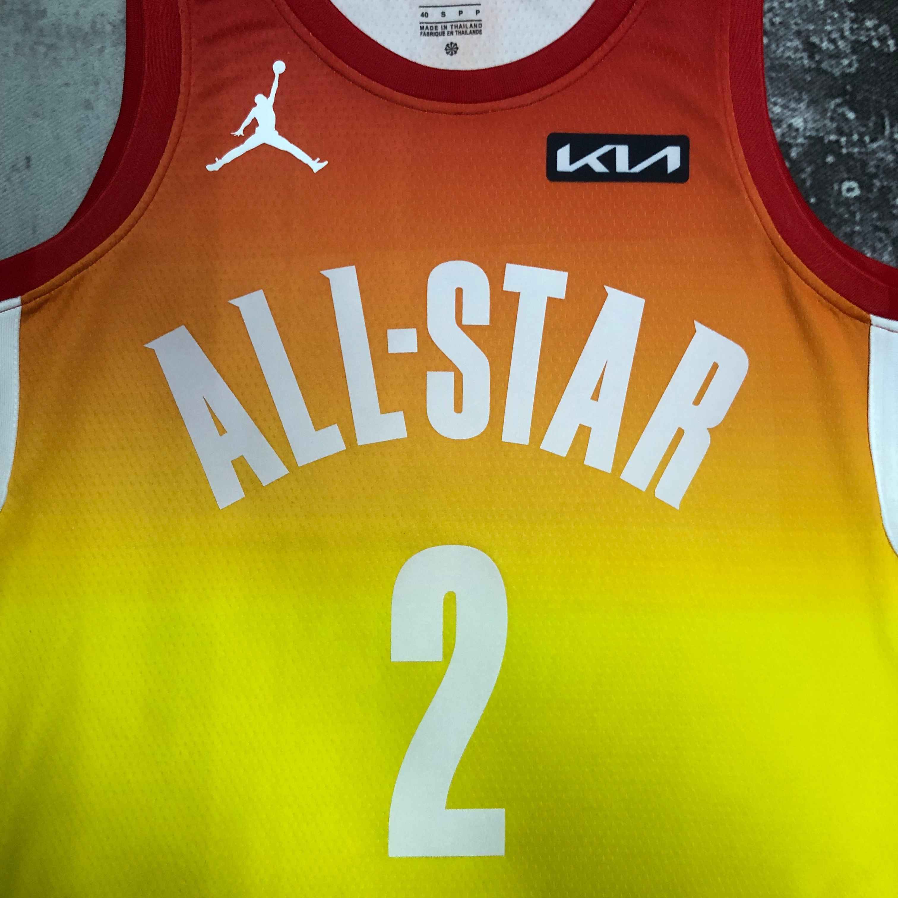 NBA Men Oklahoma City Thunder All Stars Yellow #2 GILGEOUS-ALEXANDER Jersey High Quality Name and Number Print - leoleo123123