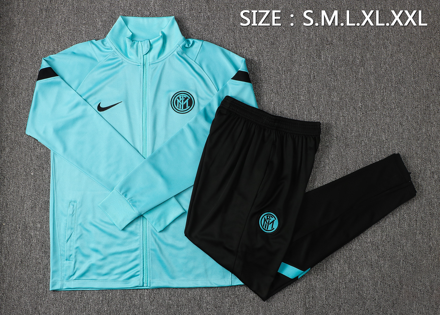 21/22 Inter Milan Sea Blue Jacket Tracksuit Thai Quality - leoleo123123