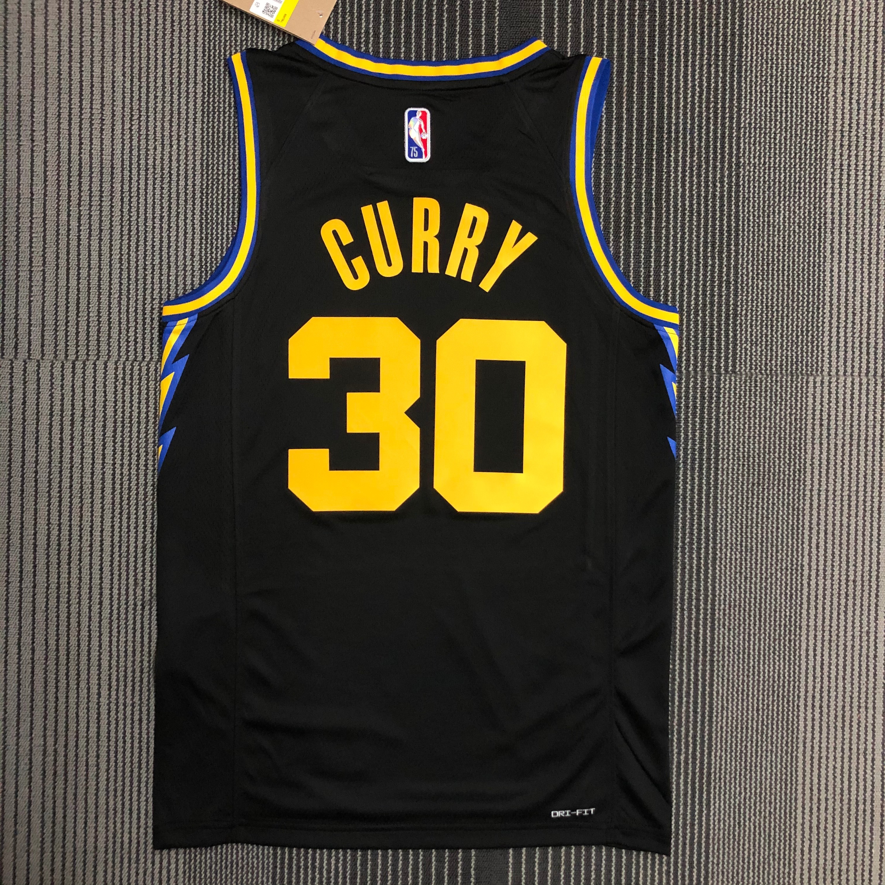 NBA Men 75th Anniversary Season 2022 Golden State Warriors Black #2974 CURRY Jersey High Quality Name and Number Print - leoleo123123